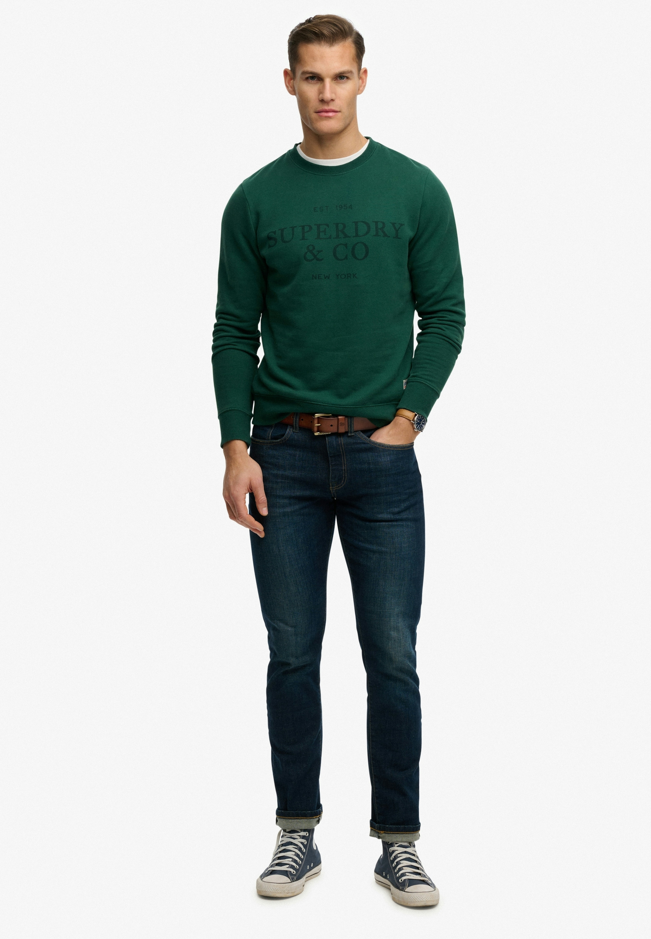 Superdry Sweatshirt »1954 COMPANY RELAXED SWEAT«, Baumwollmischung, relaxed fit
