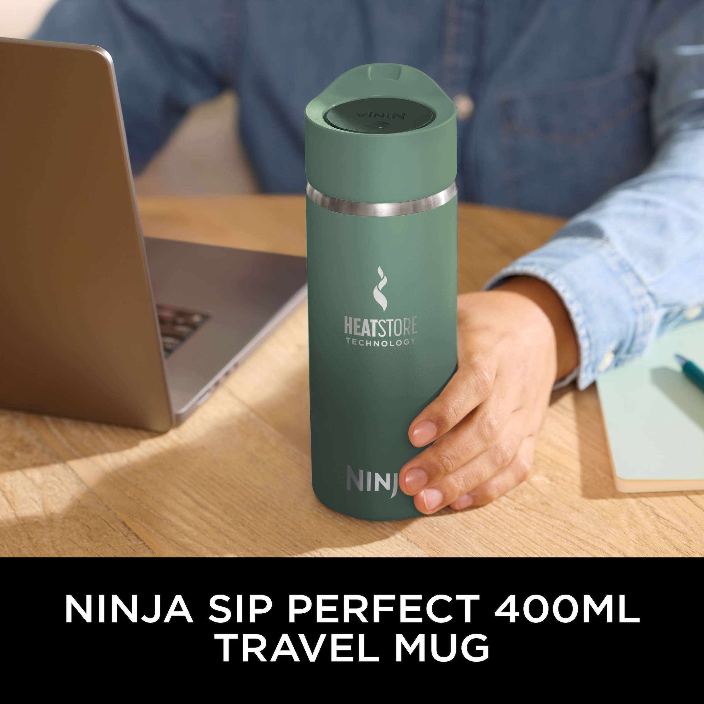 NINJA Isolierflasche »Ninja Sip Perfect Reisebecher - 300 ml DW1203EUU / 400 ml DW1603EUU« Kontrollierte Wärme für den perfekten Schluck, jedes Mal