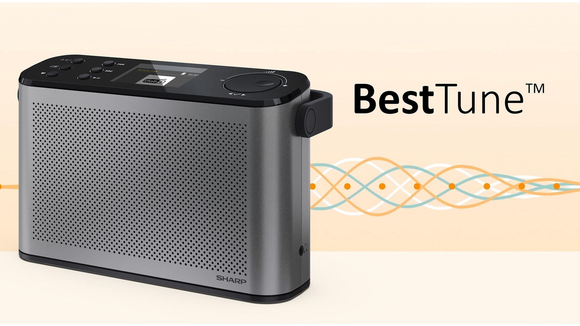 Sharp Digitalradio (DAB+) »OSAKA Stereo Tragbares Digitalradio« (A2DP Bluetooth | AVRCP Bluetooth | Bluetooth Automatische Senderverfolgung | Digitalradio (DAB+) | FM-Tuner mit RDS )