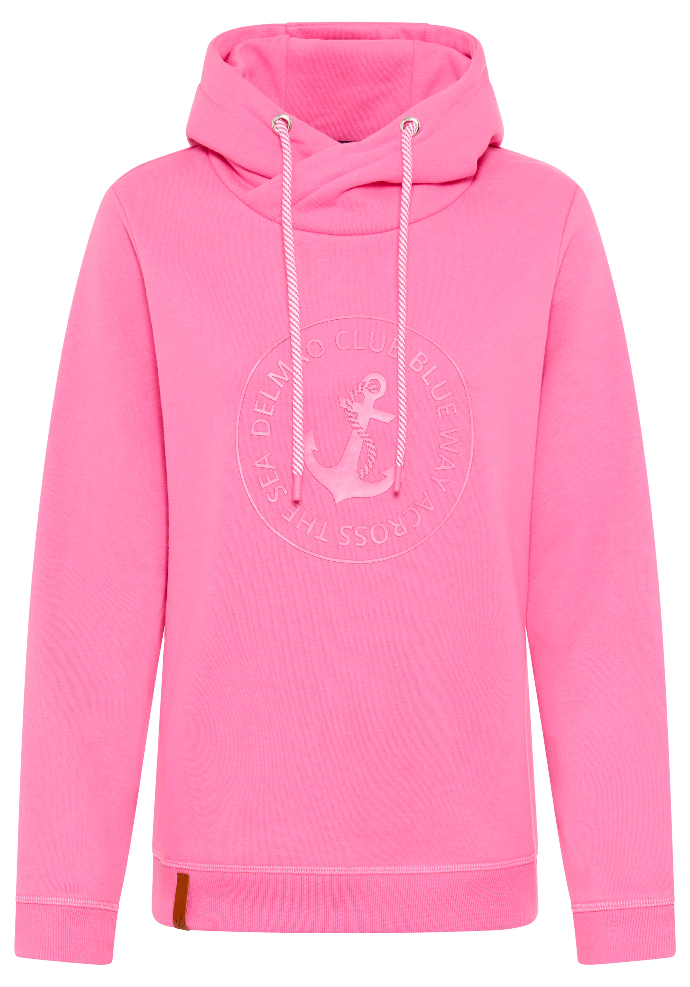 DELMAO Kapuzensweatshirt , Weiche Baumwollmischung mit Print, Kordel und maritimen Details

