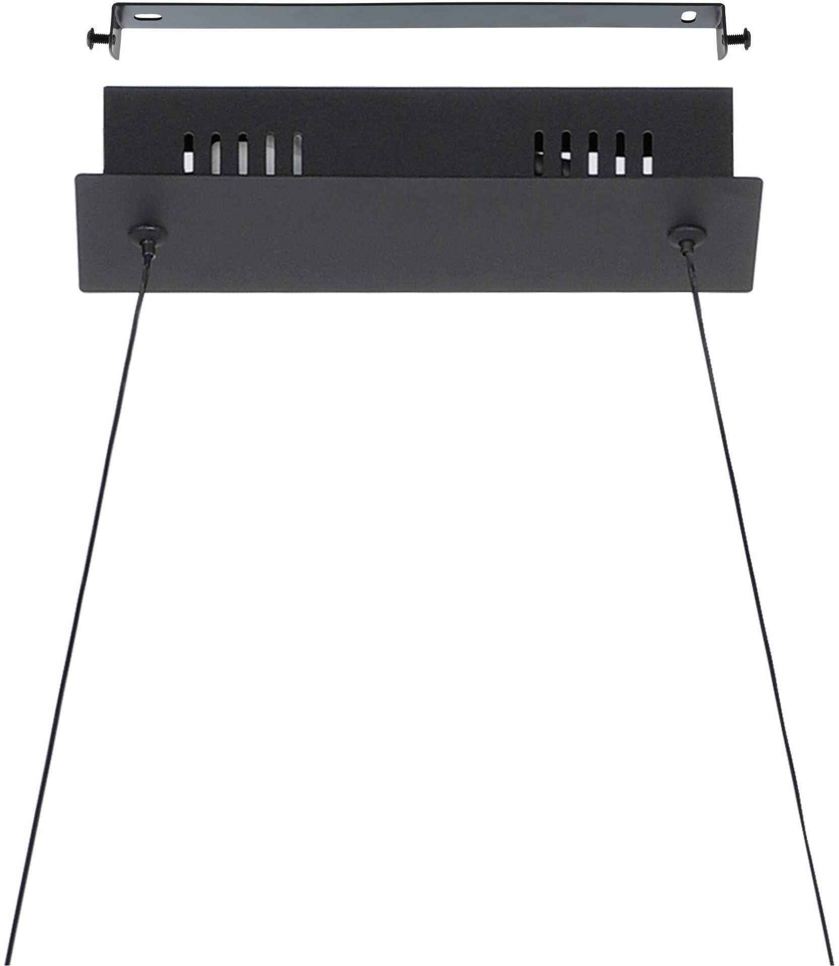 EGLO Hängeleuchte »Lasana 3 Pendelleuchte, Wohnzimmerlampe, Stahl und Kunsstoff, Lampe« LED-Modul 1 Stk. Warmweiß Hängeleuchte - L98,5 x B8 x H120 cm - schwarz - 3X11W inkl.