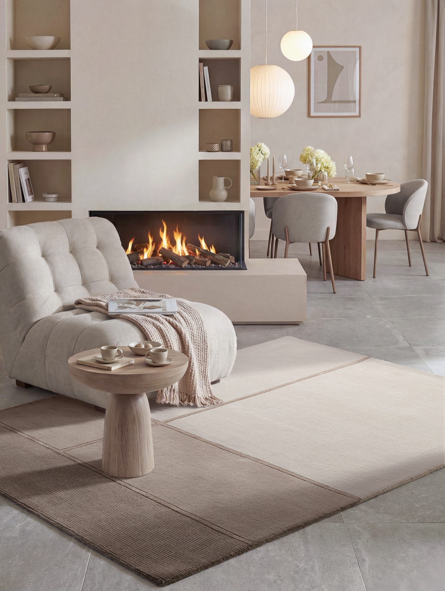 Villeroy & Boch Wollteppich »Presilda« rechteckig 16 mm Höhe Wolle, Viskose, Natur, Handgemacht, Landhaus, Wohnzimmer, Schlafzimmer