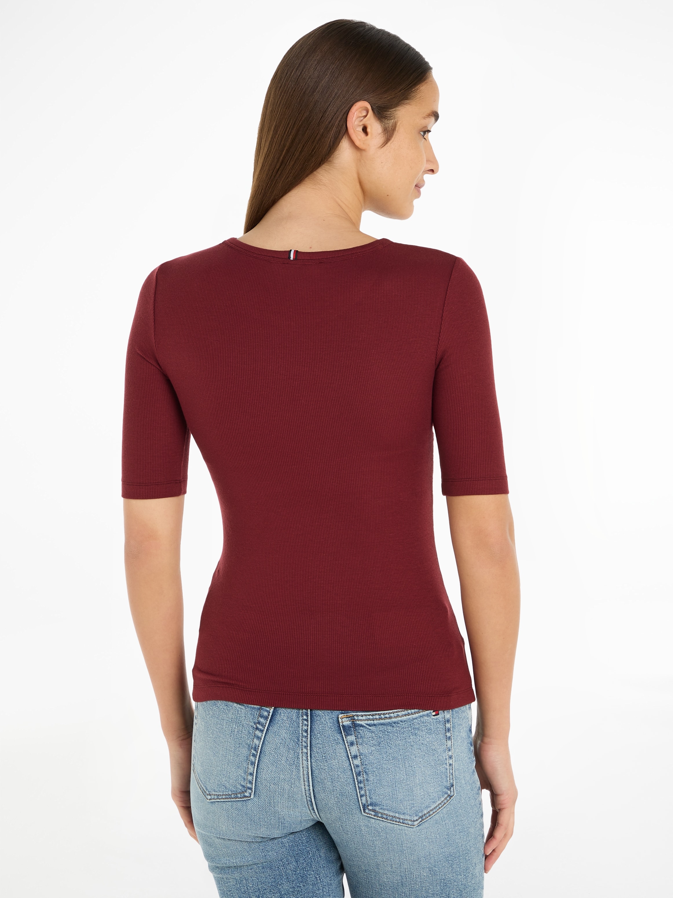 Tommy Hilfiger Rundhalsshirt, mit Rundhalsausschnitt