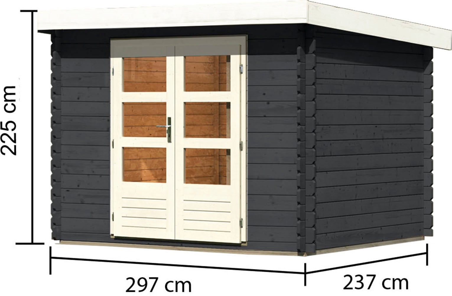 Karibu Gartenhaus »"Lumet 3"«, naturbelassen oder anthrazit