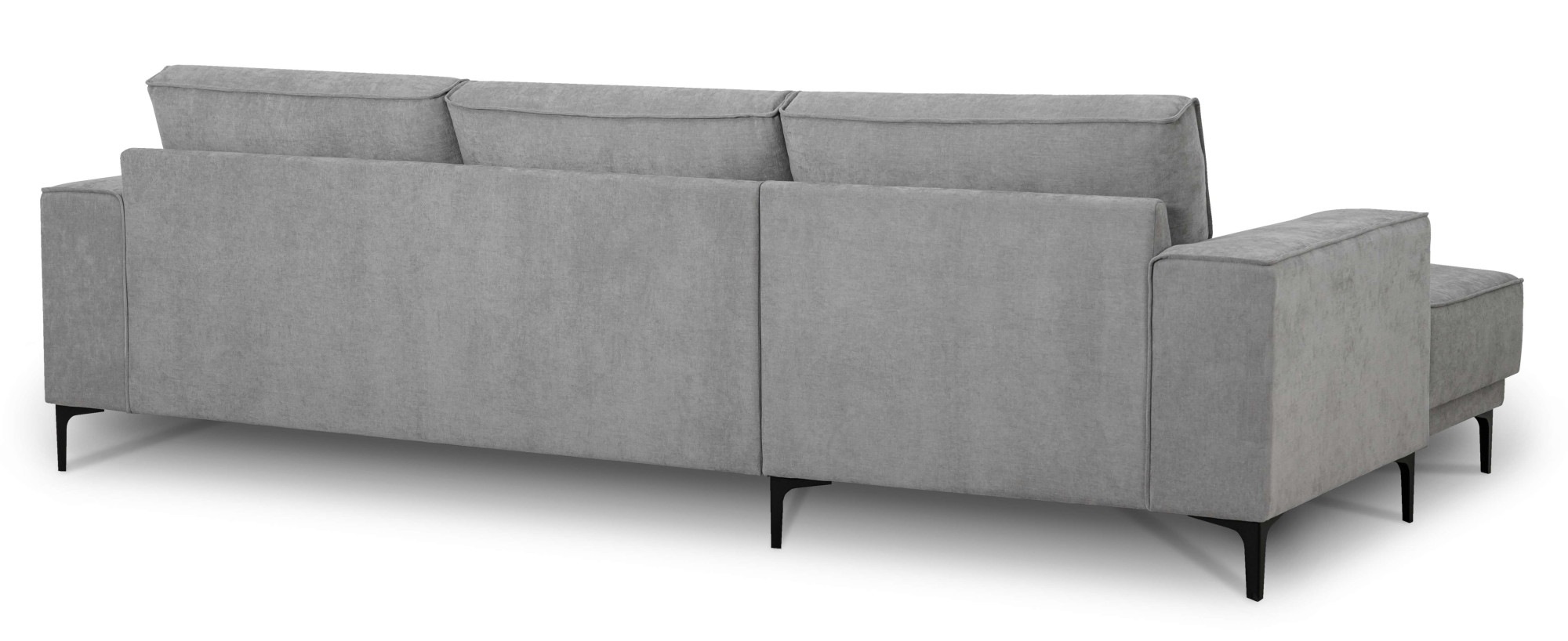 Places of Style Ecksofa »Polsterecke Oland, Struktur, Flachgewebe, Luxus-Microfaser, Boucle«, L-Form, 280 cm, Wellenunterfederung, Skandi-Design, Metallfüße