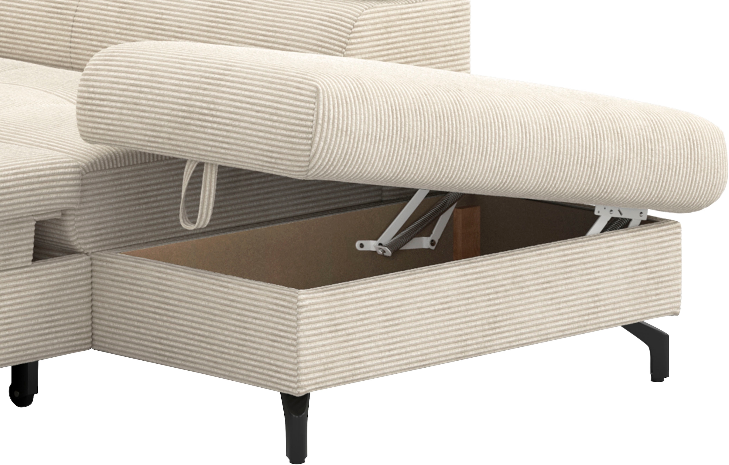 COTTA Ecksofa »Aura L-Form«, mit Schlaffunktion, Bettkasten und Kopfteilverstellung