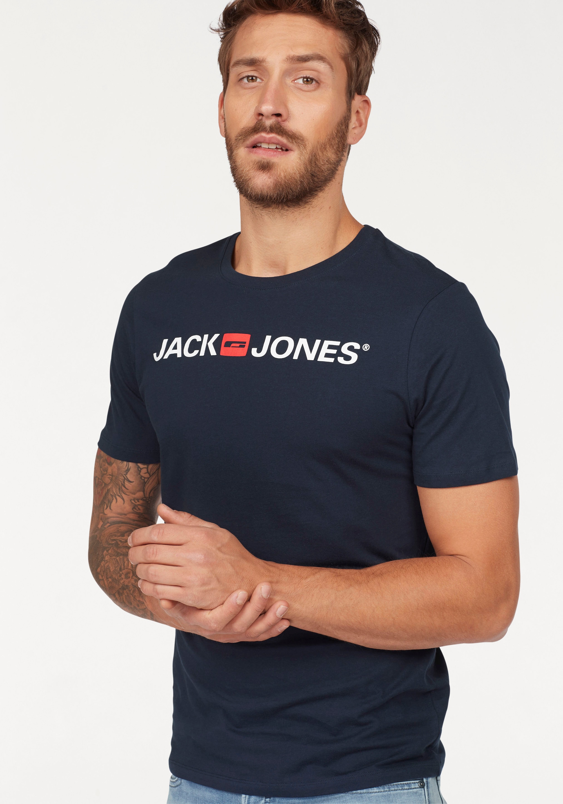 Jack & Jones T-Shirt »JJECORP LOGO TEE SS CREW NECK 3PKMP NOOS«, (Packung, 3 tlg., 3er-Pack), 3er Packung