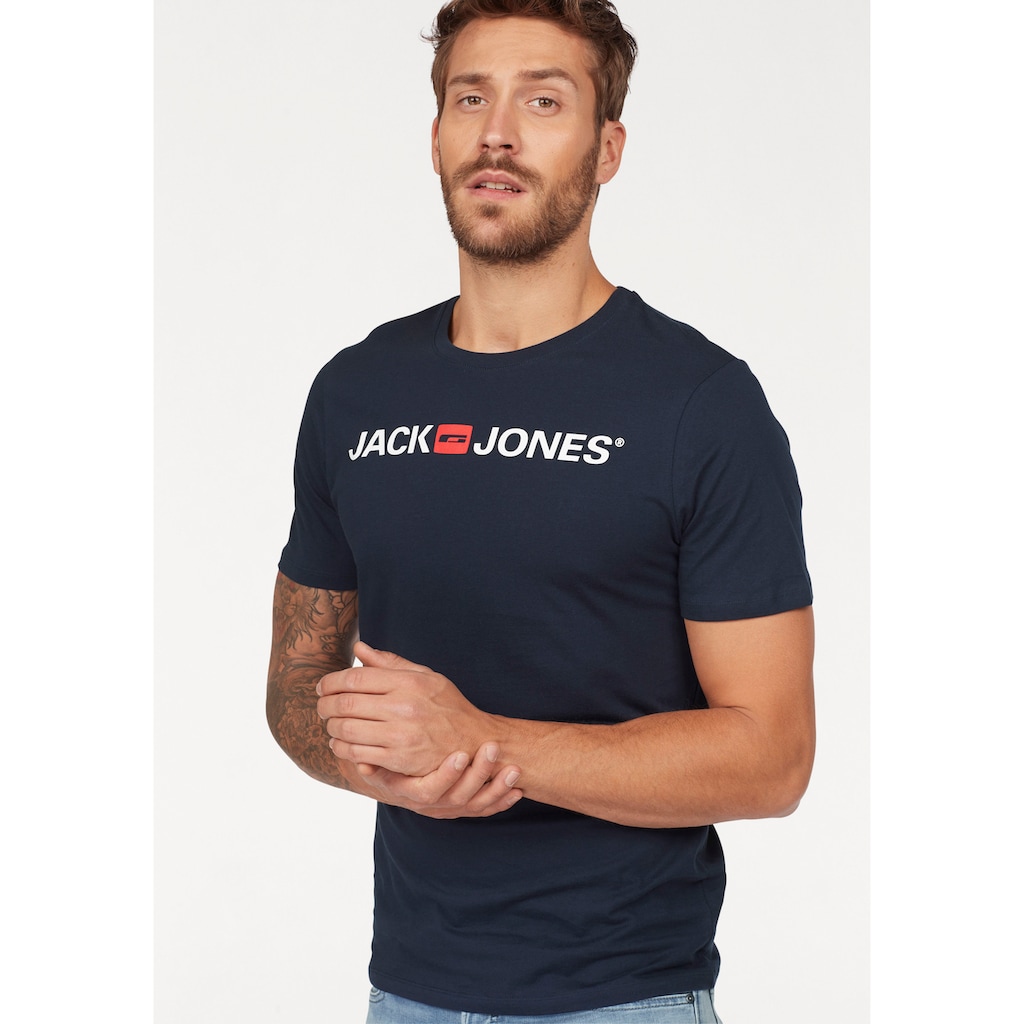 Jack & Jones T-Shirt »CORP LOGO TEE«, (Packung, 3 tlg., 3er-Pack), 3er Packung