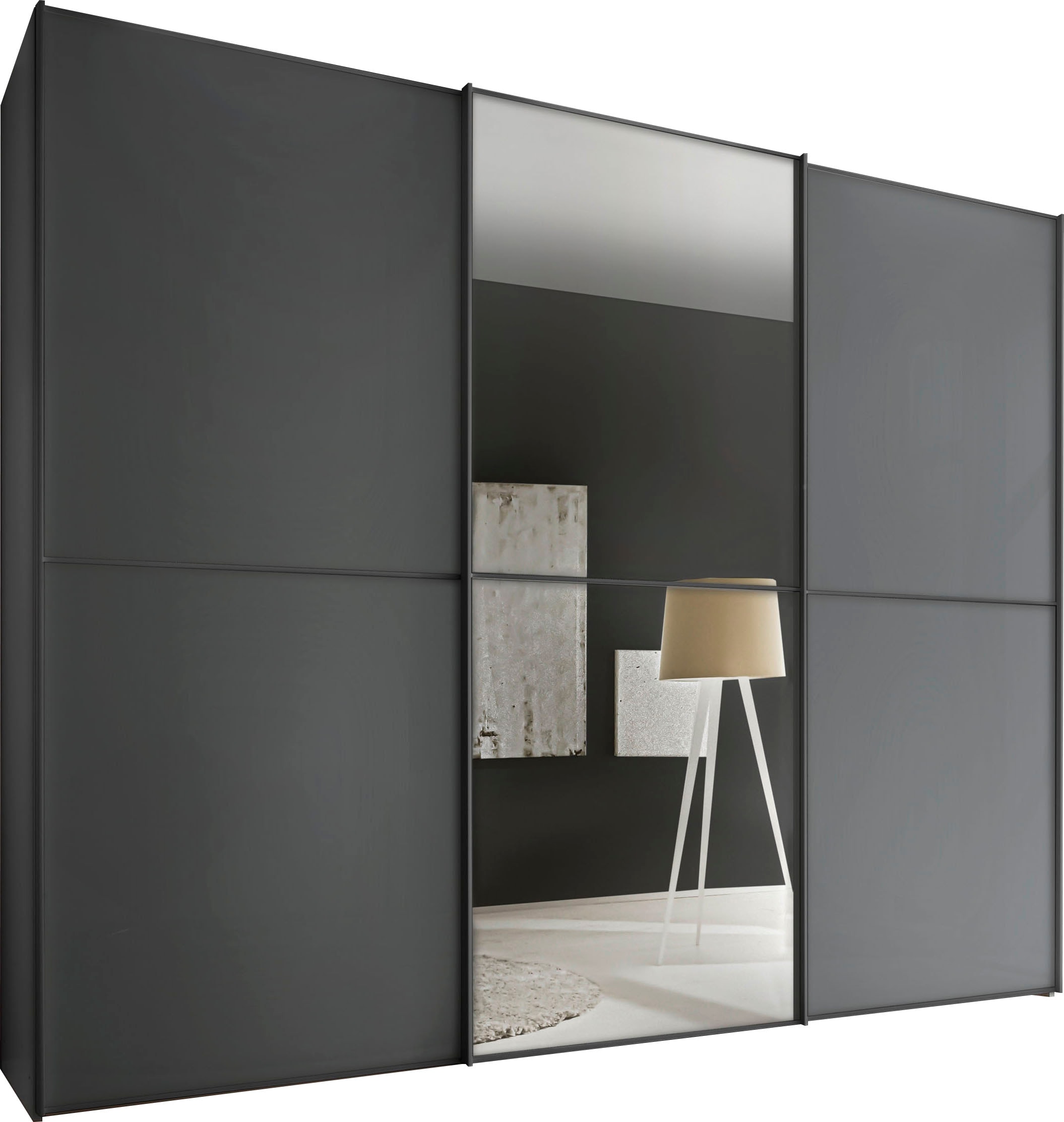 STAUD Schwebetürenschrank »Sinfonie Plus, edles Design in hochwertiger Qualität, Made in Germany« Mit Spiegeltüre und vier verschiedenen Ausstattungsvarianten