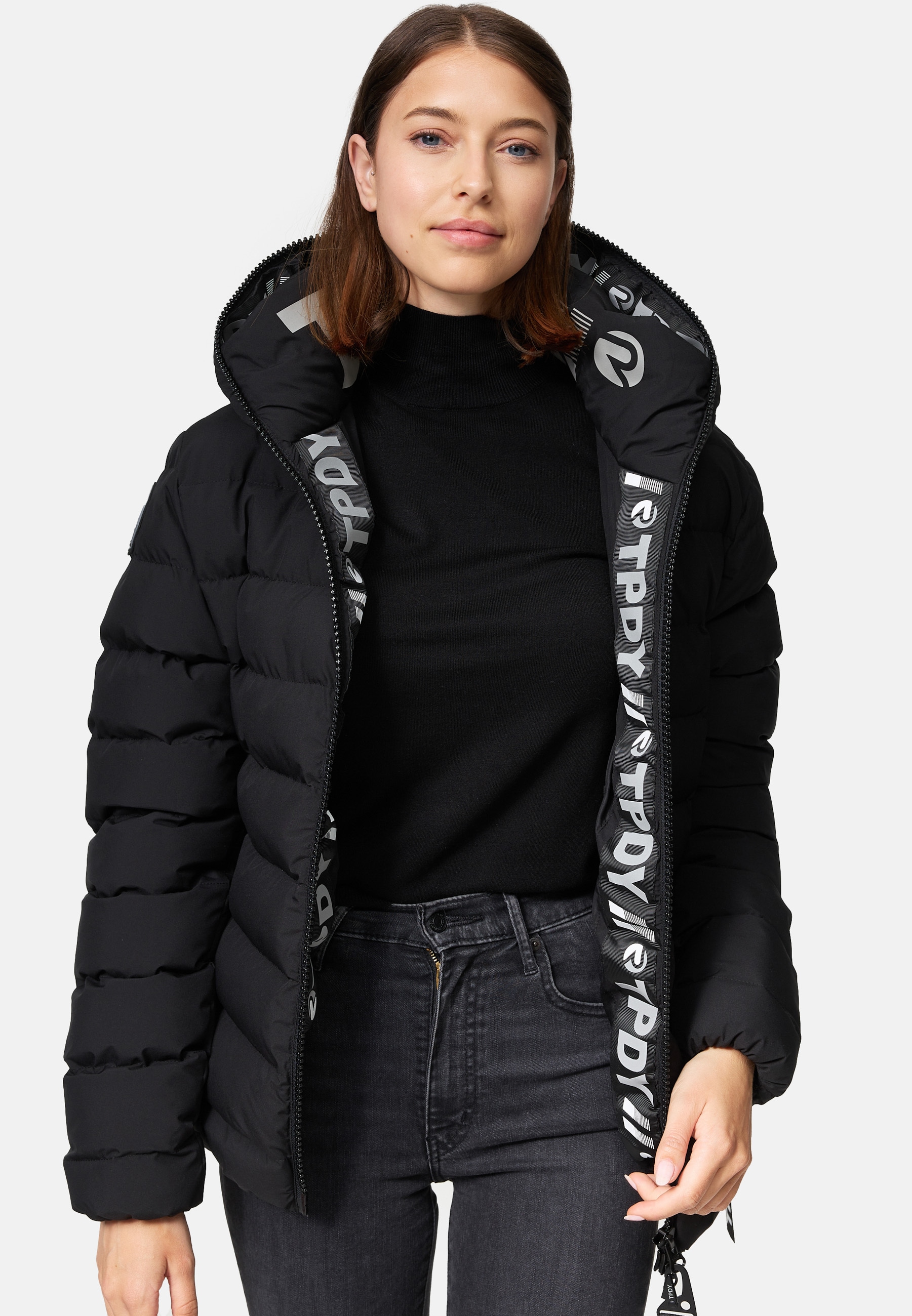 trueprodigy Winterjacke »Neo F Reflektierender Innenkragen« mit Kapuze