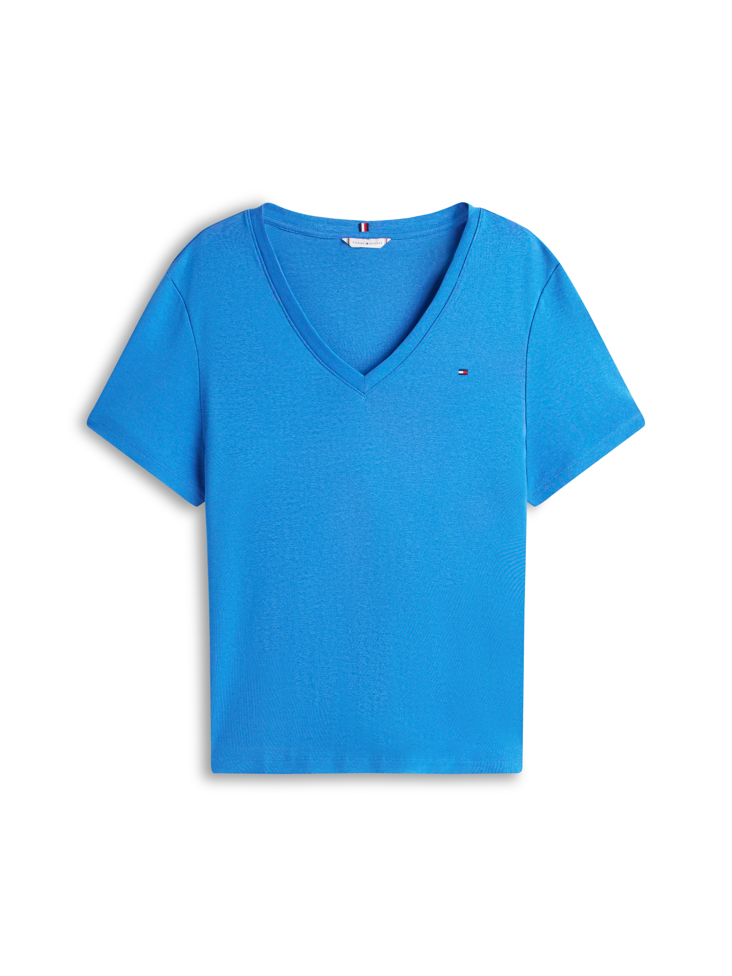 Tommy Hilfiger Curve V-Shirt »CRV SLIM CODY V-NK SS« in großen Größen, Baumwoll-Qualität