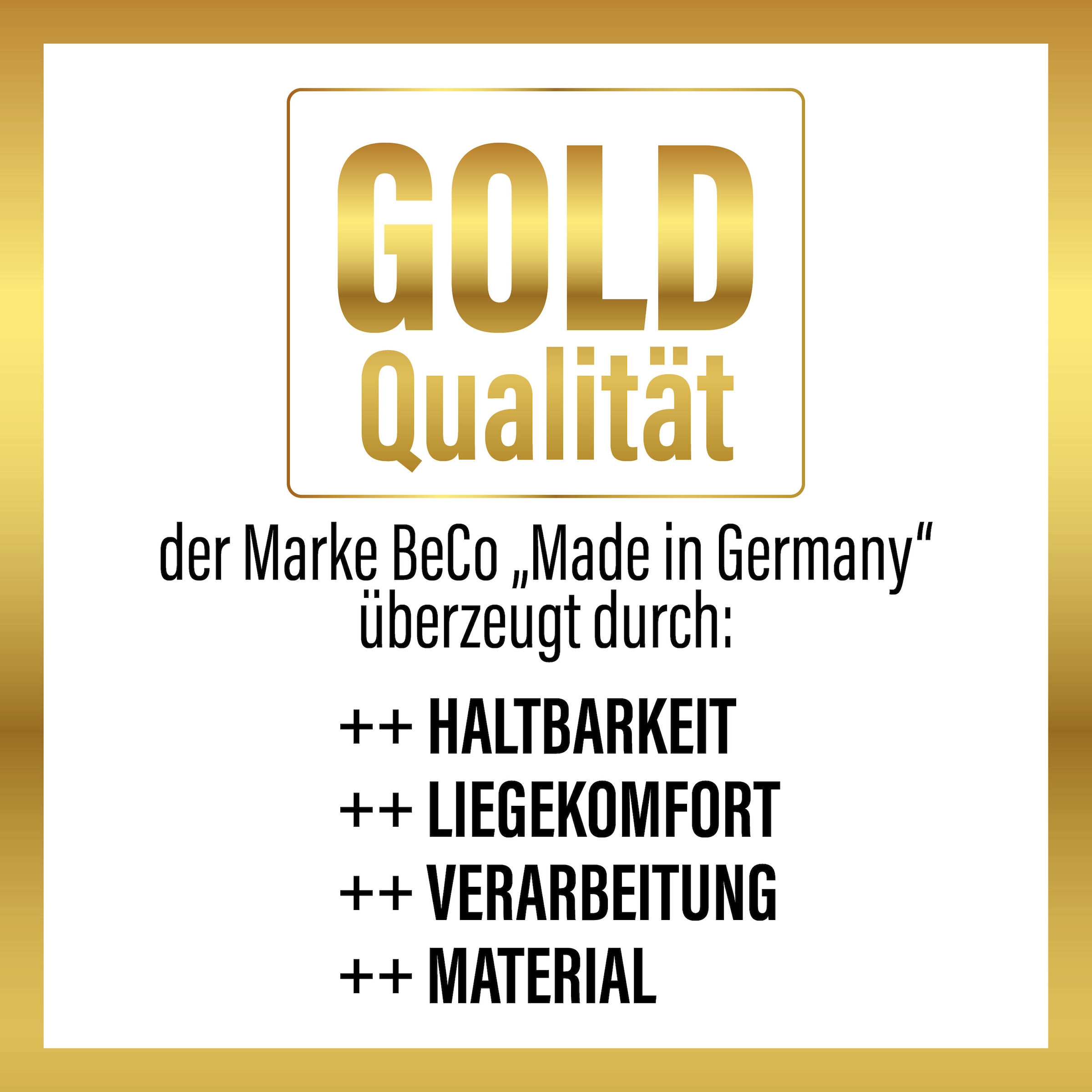 Beco Taschenfederkernmatratze »Feel Like Latex TWIN - GOLD, Matratze 90x200 cm, 140x200 cm und mehr« 22 cm hoch 500 Federn 1 Stk. tlg. Premium-Hybridmatratze für besten Schlafkomfort, atmungsaktiv