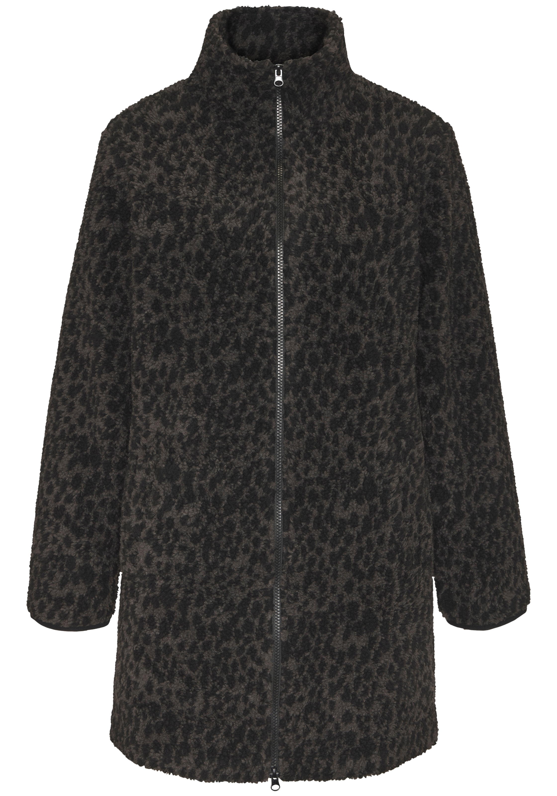 LASCANA Fleecejacke mit  elegentem Leomuster