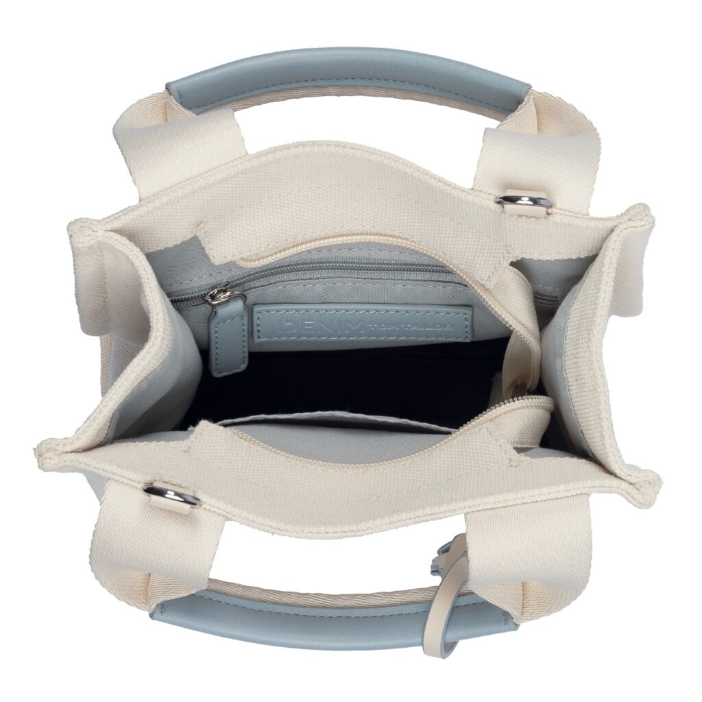 TOM TAILOR Denim Shopper »Azura« Damen Umhängetasche, mit süßem Softeis-Hörnchen Anhänger