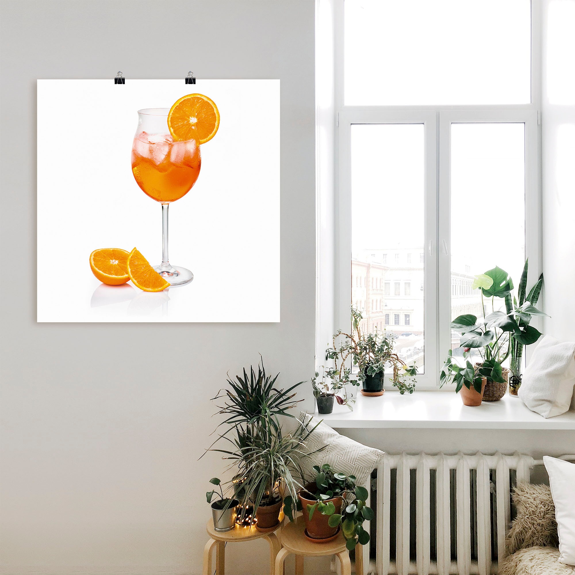 Artland Wandbild »Aperol Spritz mit einer Scheibe Orange« Getränke 1 Stk. tlg. als Leinwandbild, Poster in verschied. Größen