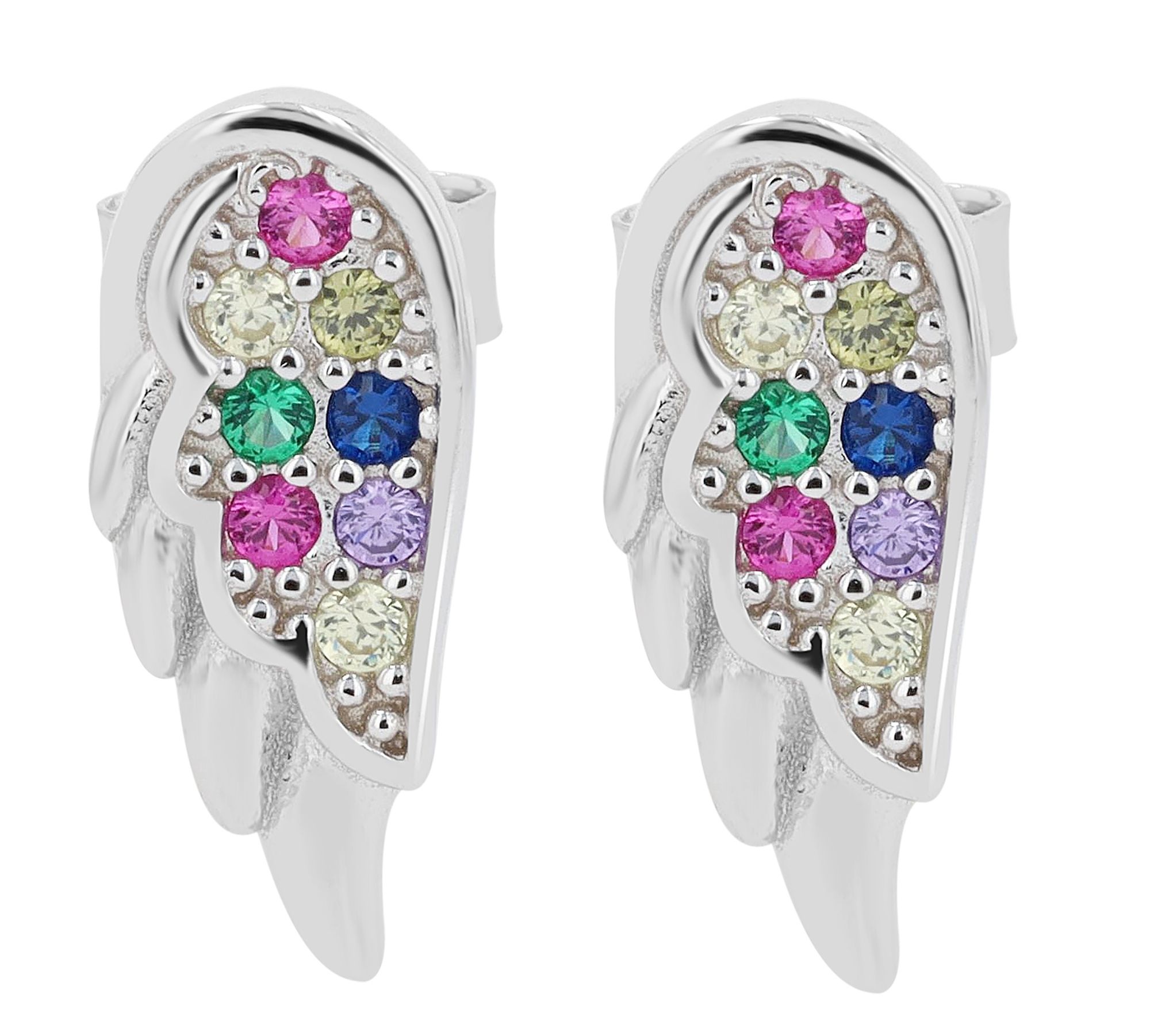 Adelia´s Paar Ohrstecker »Damen Ohrringe ¿ Ohrstecker Flügel aus 925 Silber mit Zirkonia«