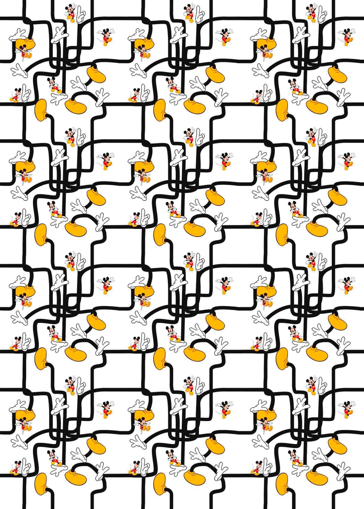 Vliestapete »Mickey Mouse Foot Labyrinth«, 200x280 cm (Breite x Höhe)