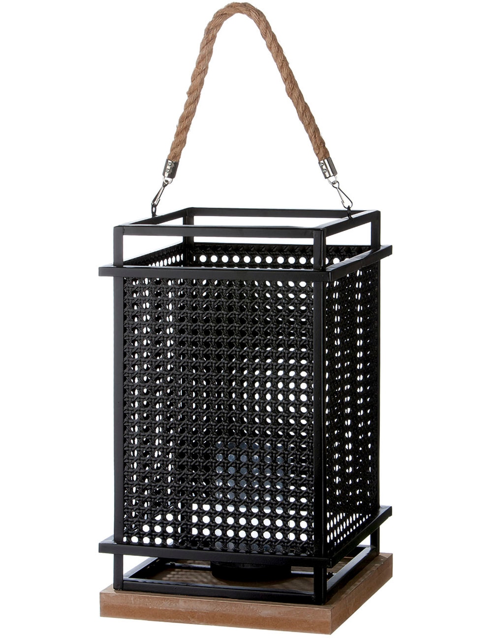 Casablanca By Gilde Windlicht »Kerzenhalter Metall Geflecht« 1-flammig in schwarz, Größe B/H/T: 23 cm x 40 cm x 23 cm