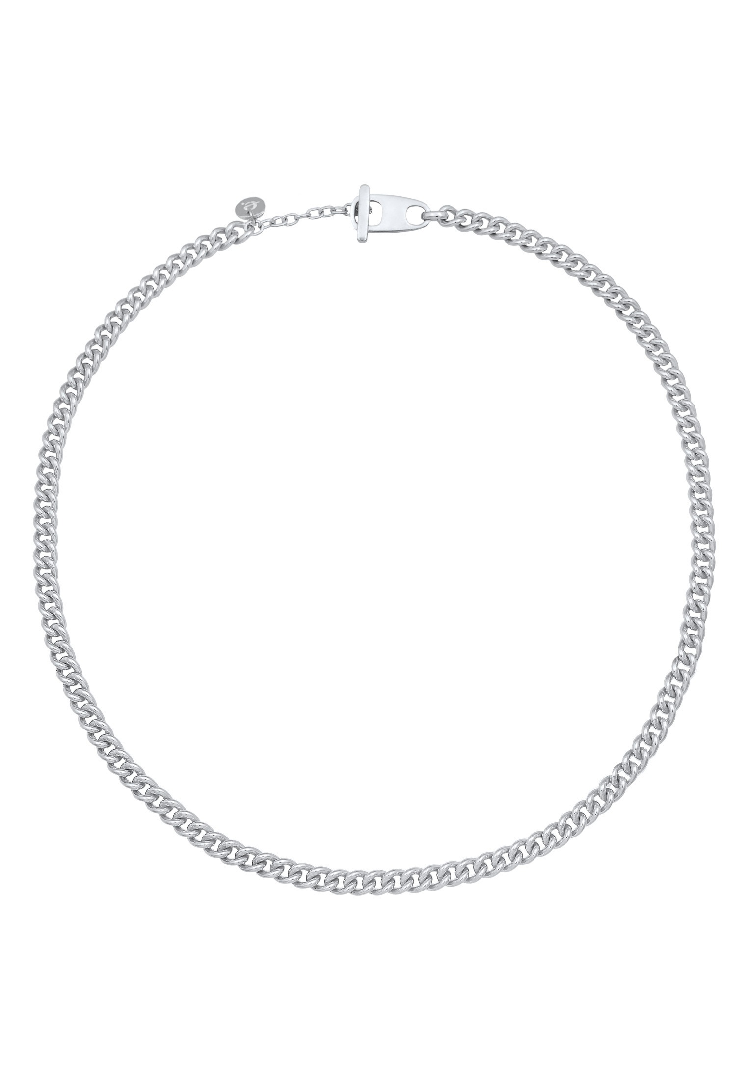 Elli Premium Kette ohne Anhänger »Halskette Grobe Panzerkette Knebelverschluß Unisex 925 Silber«
