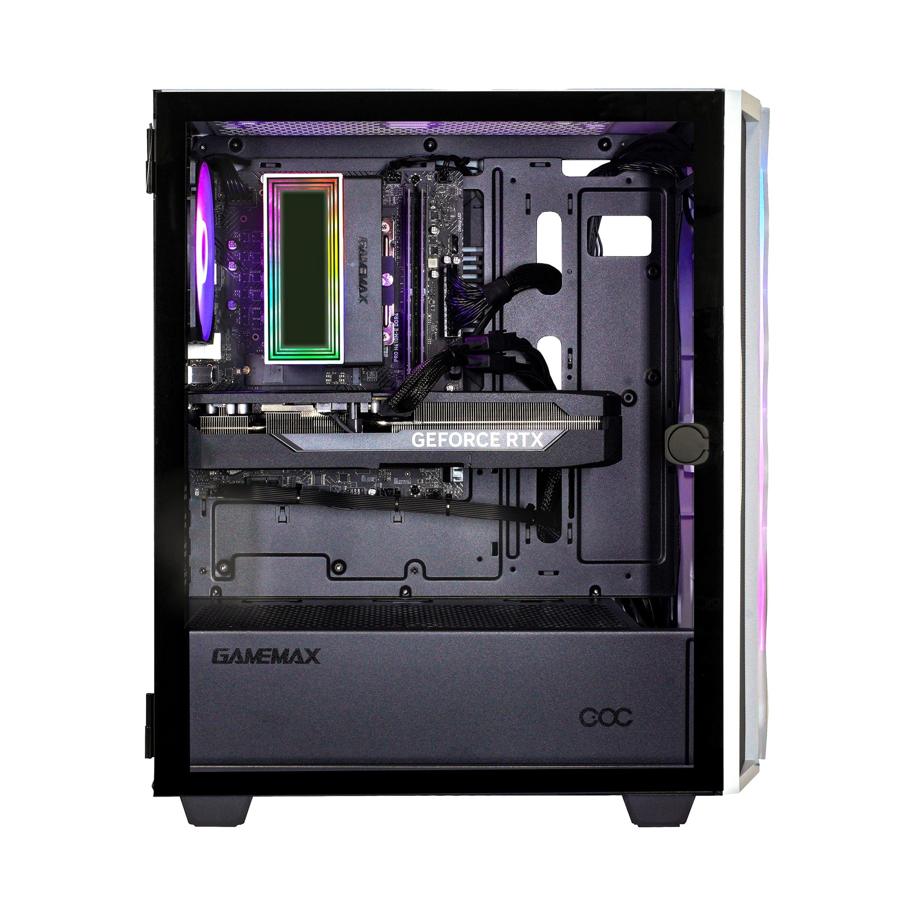 GAMEMAX Gaming-PC-Komplettsystem »GigaDeal Diamond WT SET2643«, (inkl. Maus & Tastatur), Windows 11 + Gigabyte GS32QC LED-Monitor Curved, 80 cm (32")
