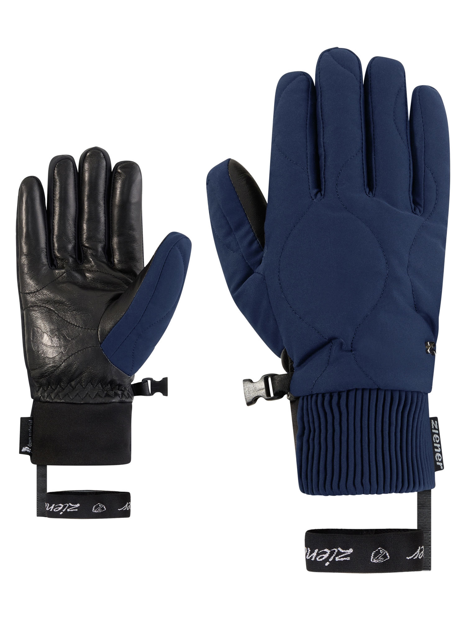 Ziener Skihandschuhe »KYMARY-Z AQUASHIELD® DAUNENFÜTTERUNG DAMEN« wasserdicht, winddicht, extra warm, Lederinnenhand, Plüschfutter