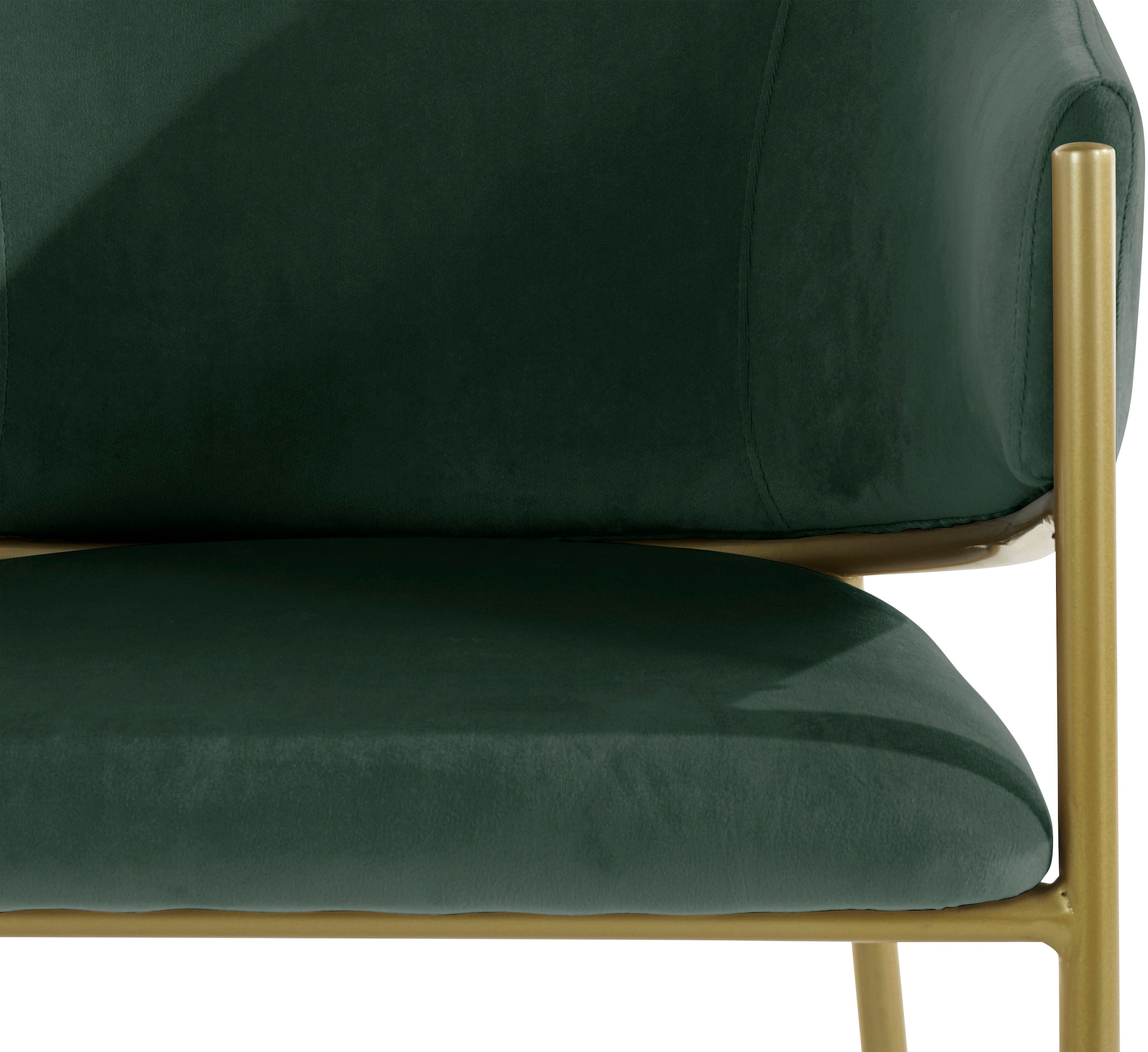einem 2 »Évreux«, Sitzhöhe Leonique 49 cm goldenen Metallgestell, kaufen Veloursstoff, St., Esszimmerstuhl mit online