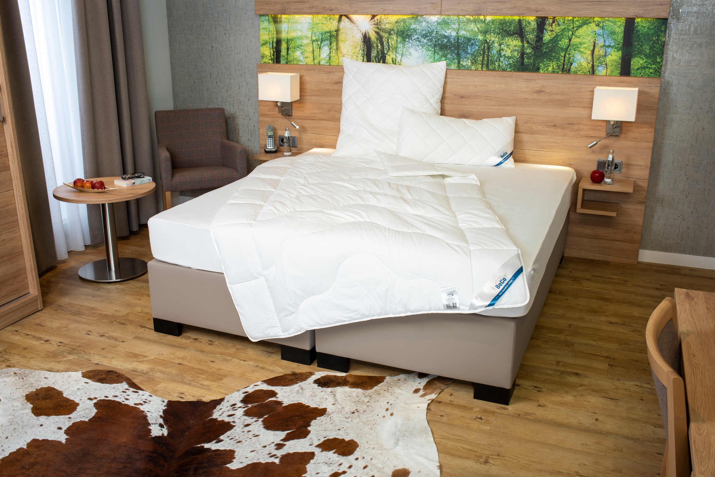 Beco Bettdecke + Kopfkissen »Medibett Made in Green, Bettdecke & Kissen im 2 Tlg. Set«, (Spar-Set, 2 St., 1 Bettdecke und 1 Kopfkissen)