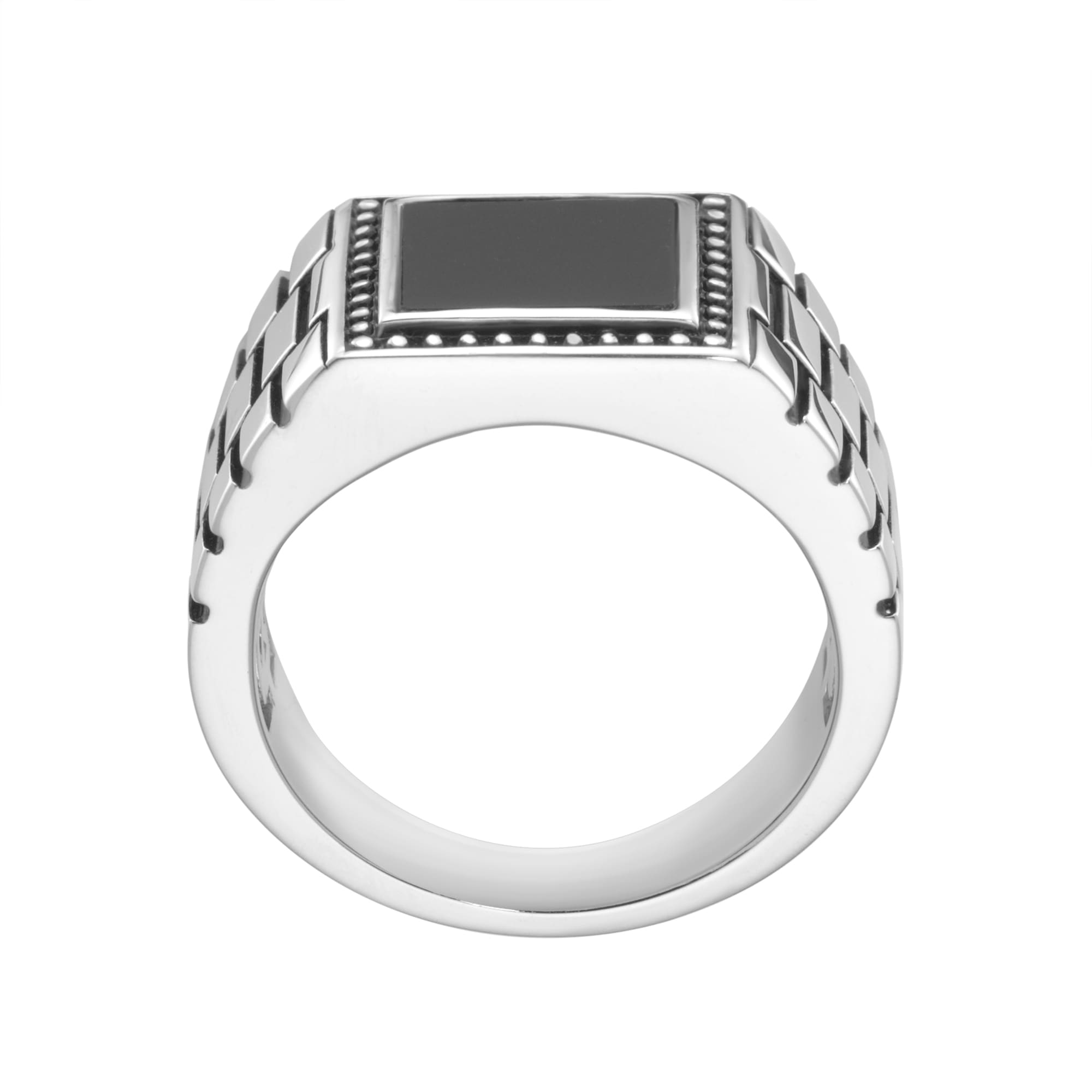GIORGIO MARTELLO MILANO Silberring »Ring Siegelring mit schwarzer Achat-Einlage, Silber 925«