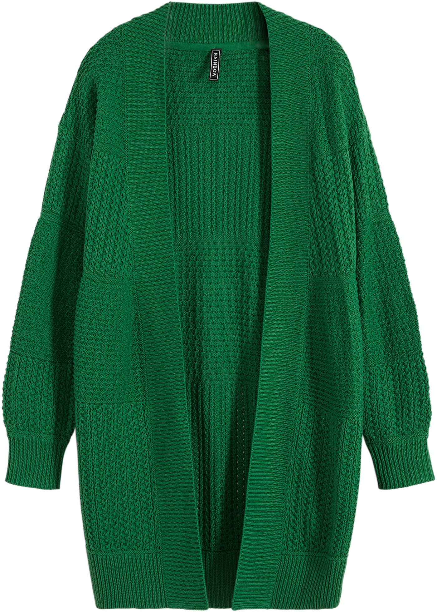 bonprix Longstrickjacke »Longstrickjacke« lockere Passform, mit Strickmuster, casual Stil