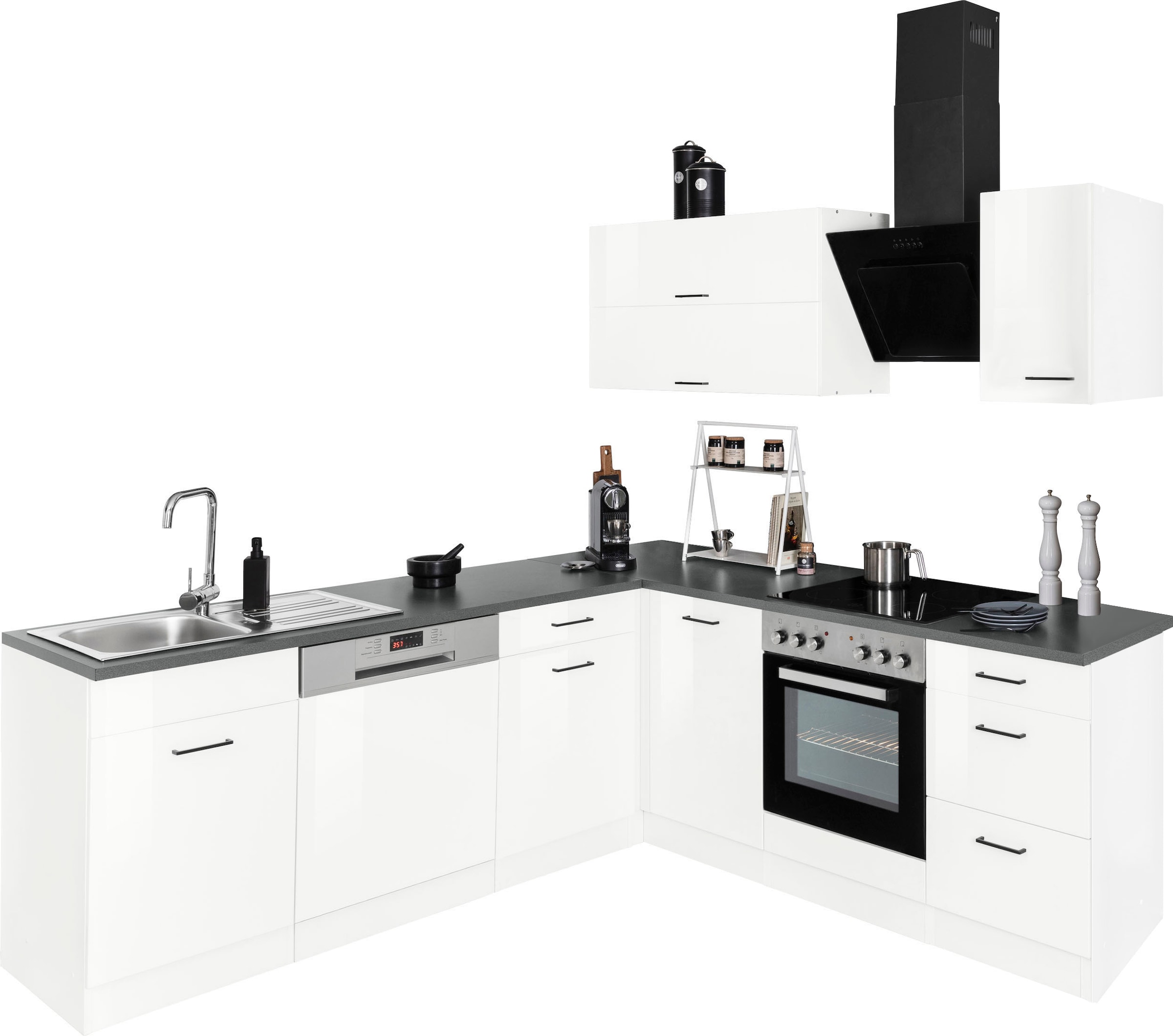 KOCHSTATION Winkelküche »KS-Trier«, ohne E-Geräte, Stellbreite 220/220 cm