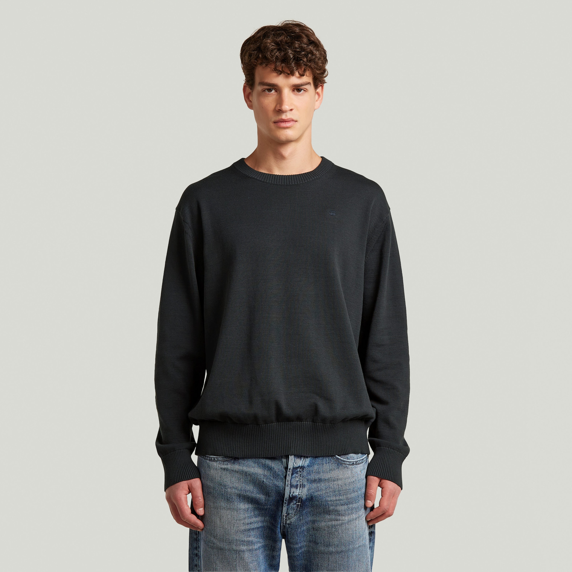 G-STAR Strickpullover »Core refined r knit« mit gerippten Abschlüssen, Baumwollmix