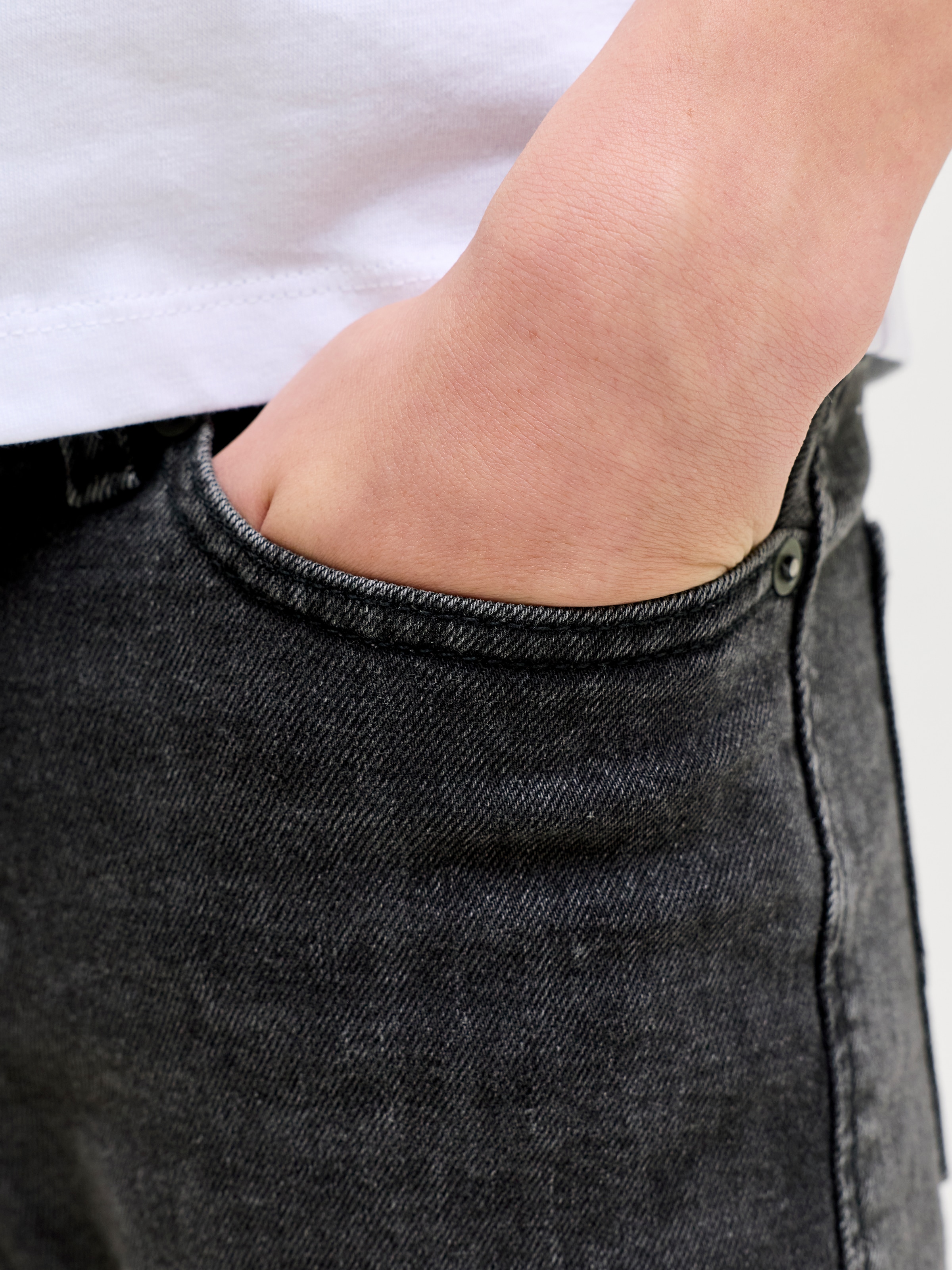 Jack & Jones Junior Shorts »JJIRICK bequem mit mittlerer Taille für Jungen«  unifarben, modisch, regular fit, Web,