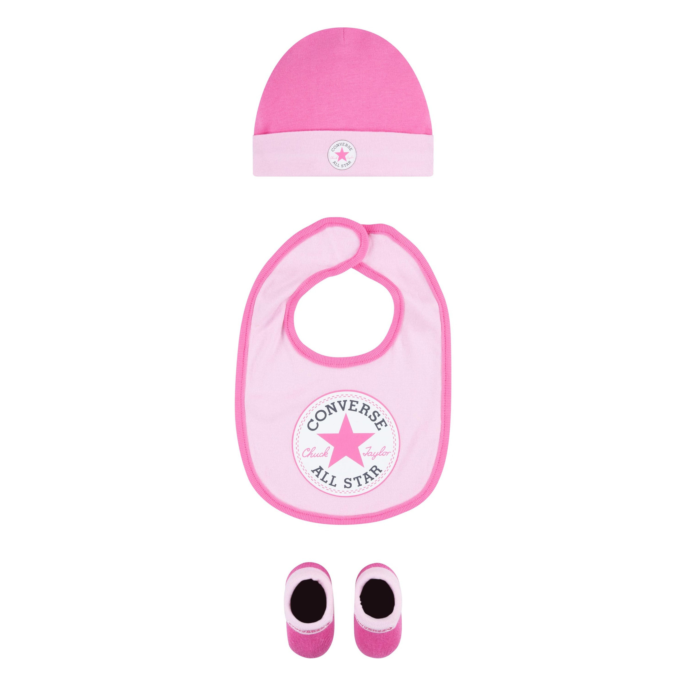Converse Neugeborenen-Geschenkset »CHUCK INFANT HAT BIB BOOTIE SET 3PC«, für Babys
