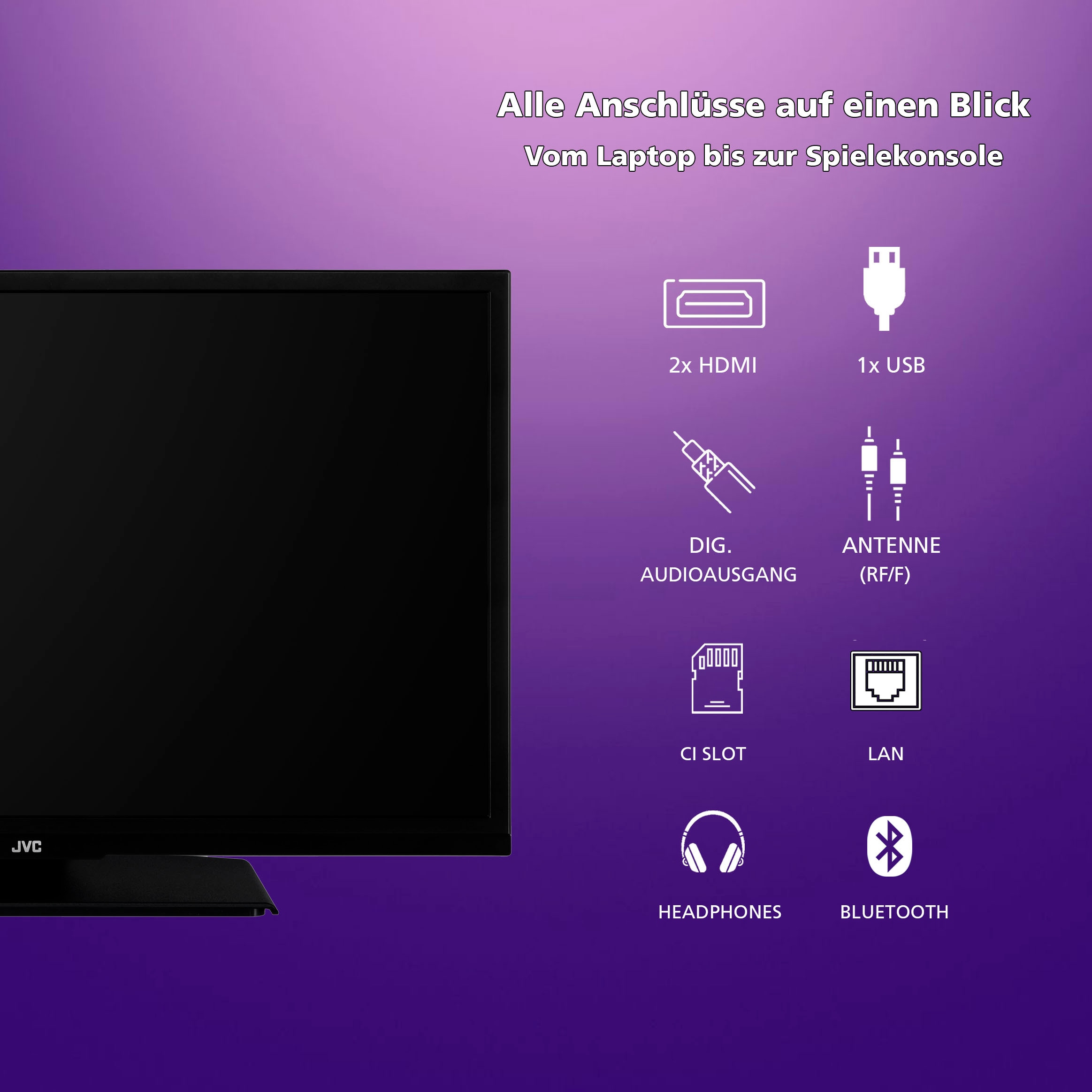 JVC LED-Fernseher »LT-24VH5455«, HD ready, Smart-TV