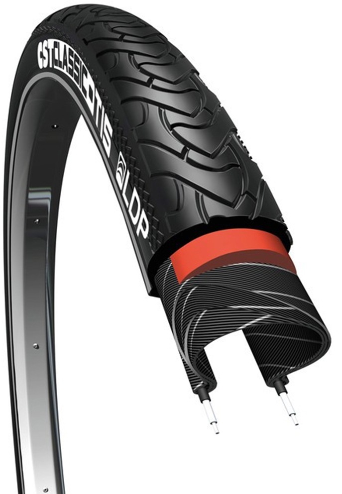 Cst Fahrradreifen »Classic Otis-3 Reflex« in schwarz, Größe 28 x 1,75