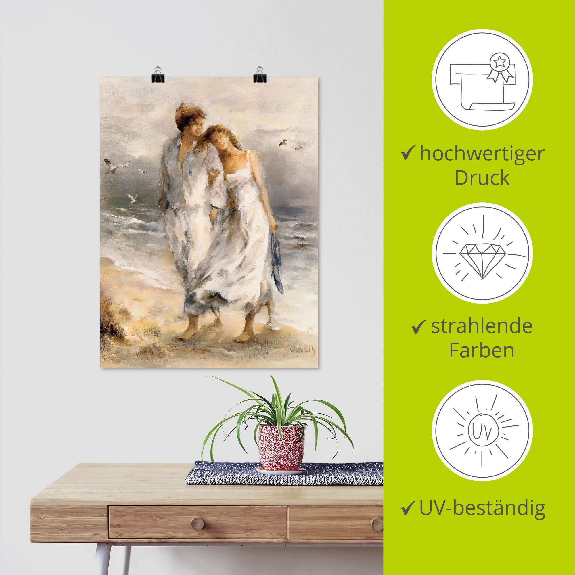 Artland Wandbild »Verliebt« Paar 1 Stk. tlg. als Leinwandbild, Poster in verschied. Größen