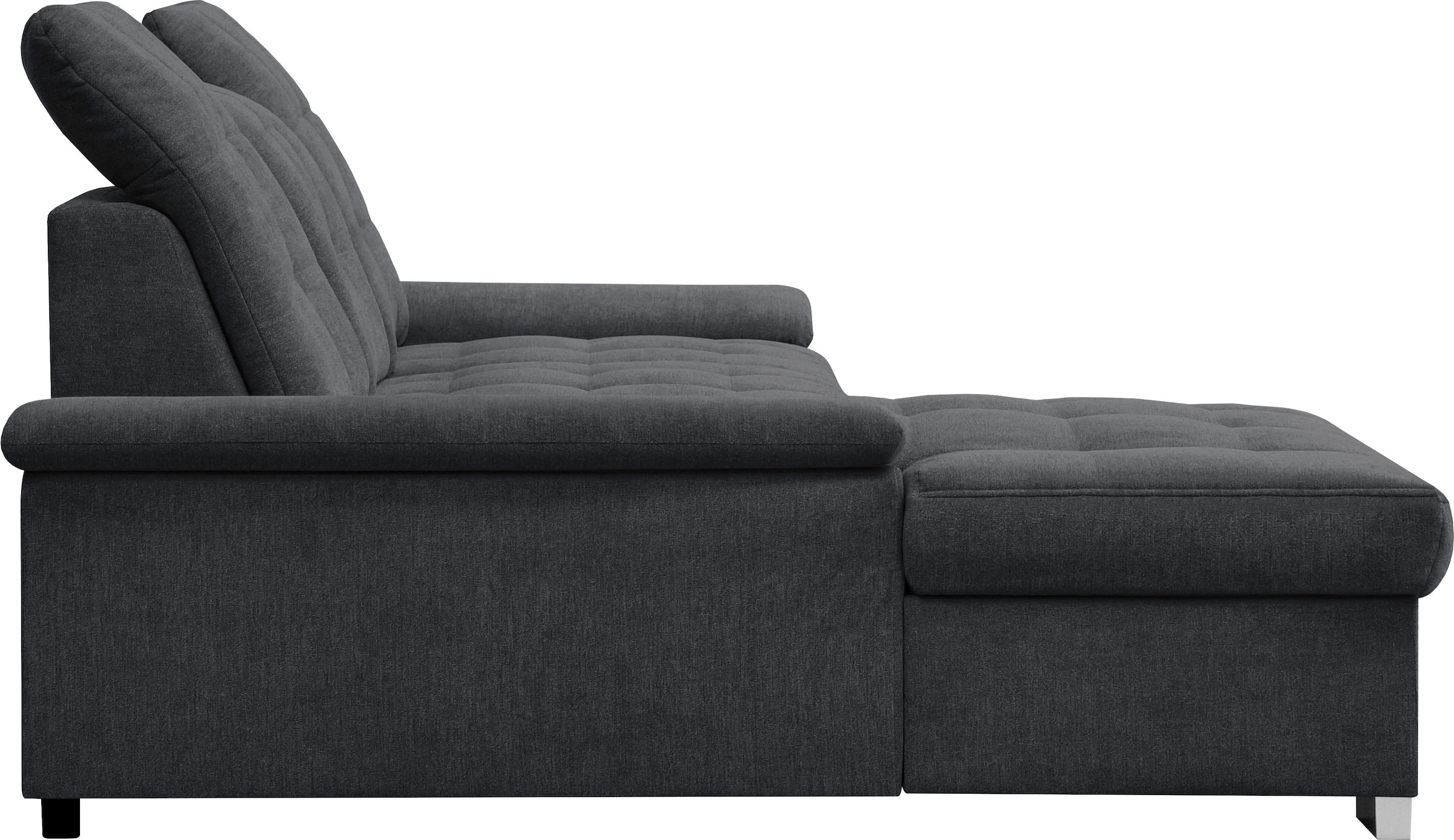 WERK2 Ecksofa Carmen, Sofa, Eckcouch mit Schlaffunktion, Bettkasten und Sitztiefenverstellung