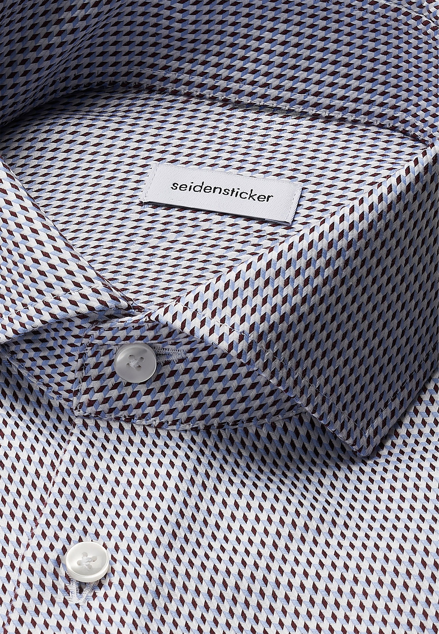 seidensticker Businesshemd »Schwarze Rose«, Comfort 1/1 Kentkragen Pepita