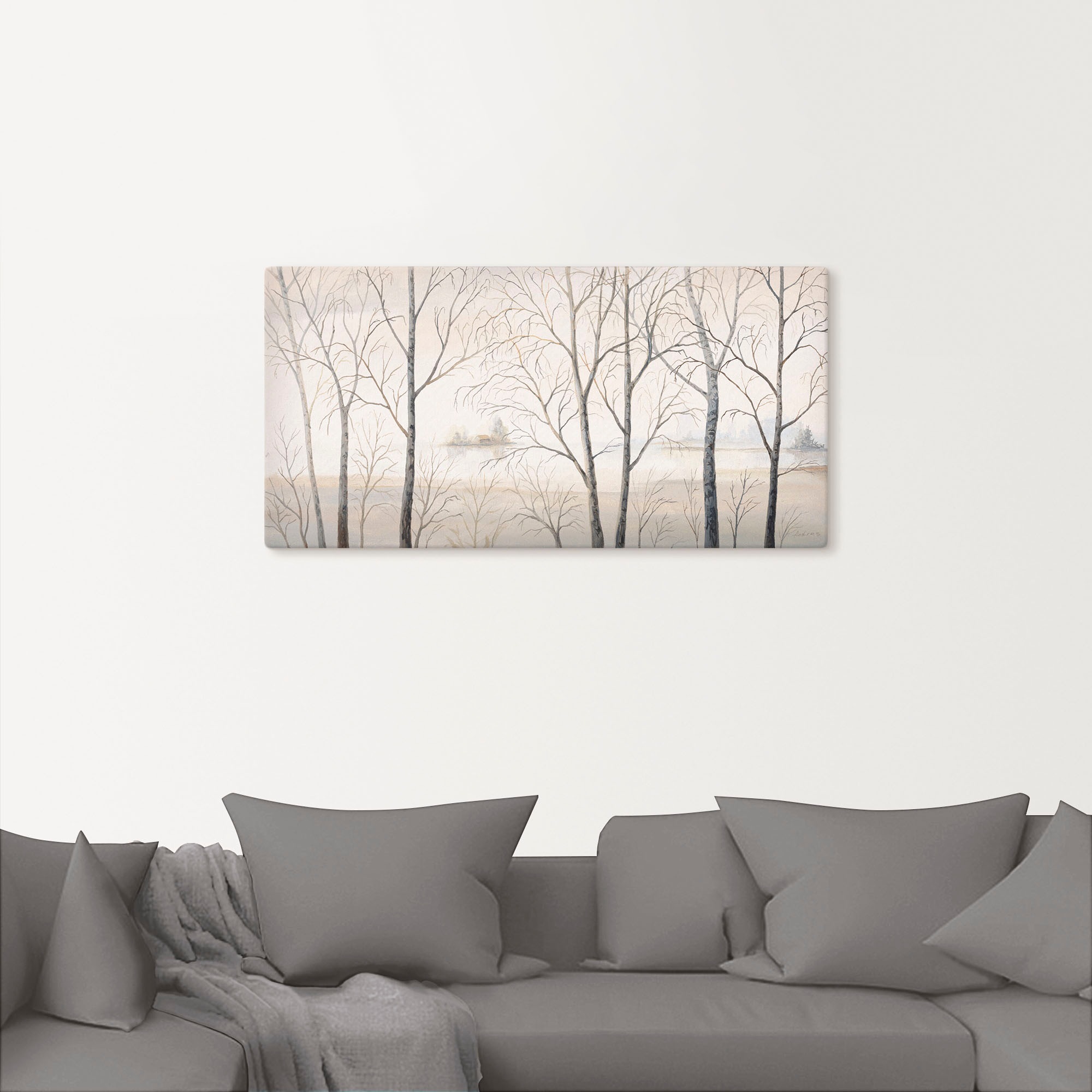Artland Wandbild »Seeufer am Wald I«, Gewässer, (1 St.), als Alubild, Outdoorbild, Leinwandbild in verschied. Größen