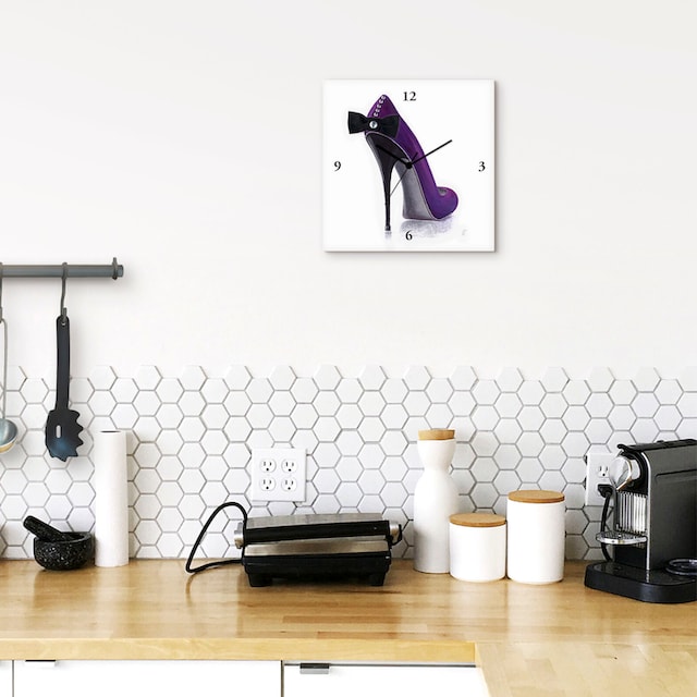 Artland Wanduhr »Damenschuh - Violettes Modell«, wahlweise mit Quarz- oder  Funkuhrwerk, lautlos ohne Tickgeräusche kaufen online bei OTTO