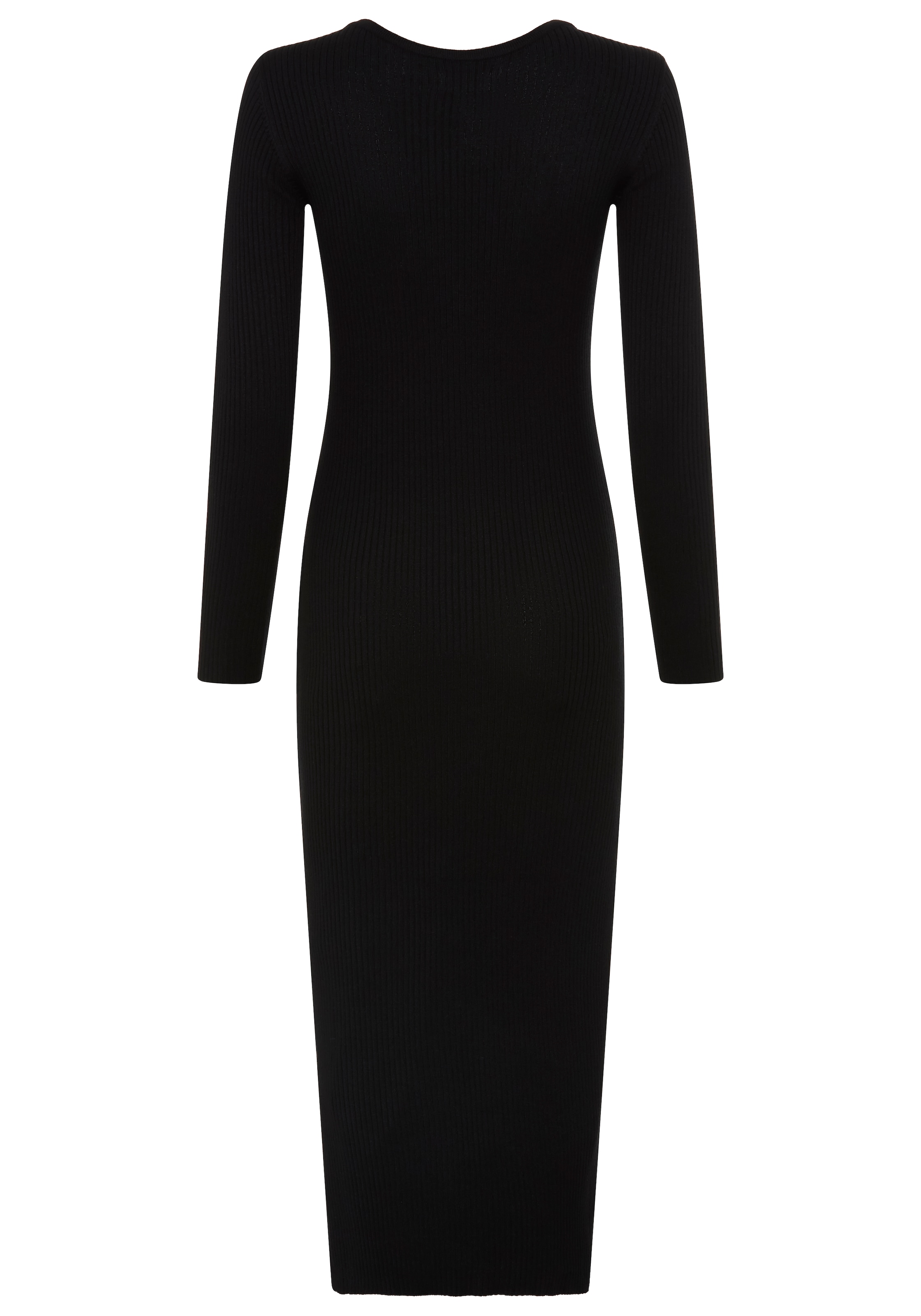 AJC Strickkleid in Midilänge mit seitlichem Schlitz und Vneck
