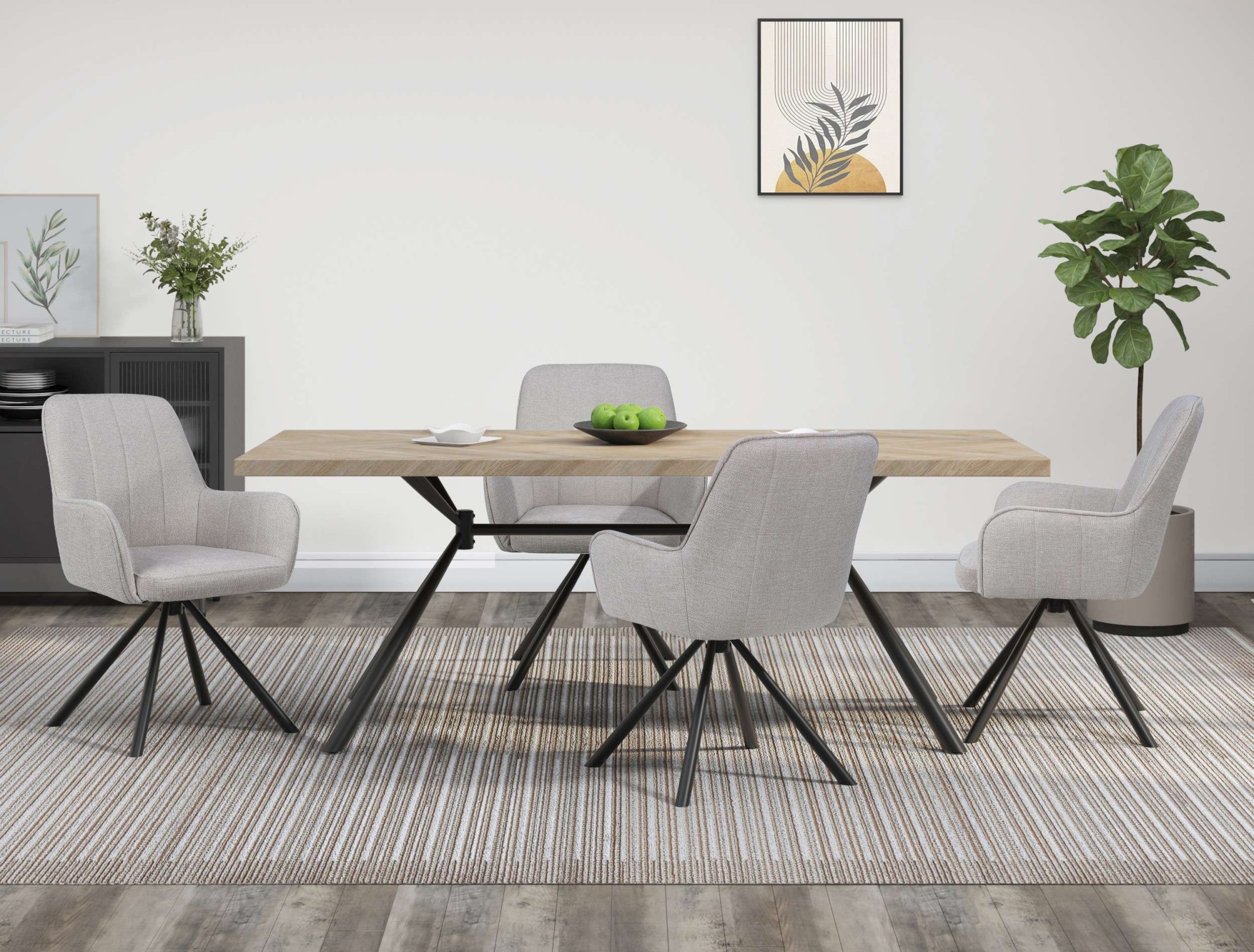 OTTO home Esszimmerstuhl »Flaurent« () 2 Stk.gepolsterte Rückenlehne, Armlehne und Sitzfläche, Sitzhöhe 50 cm