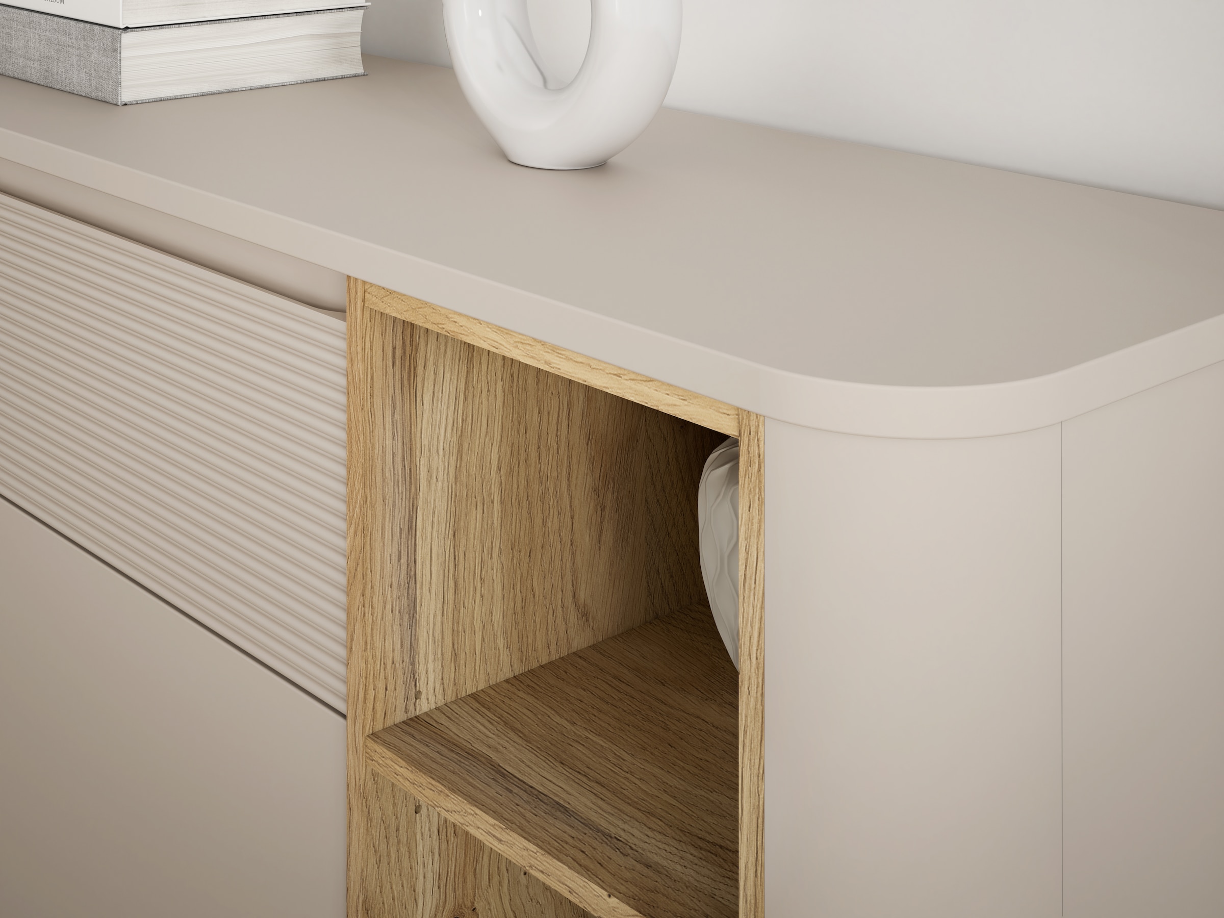 FORTE Sideboard B/H/T 160/83,1/41,3 cm , Stauraum, MDF Front