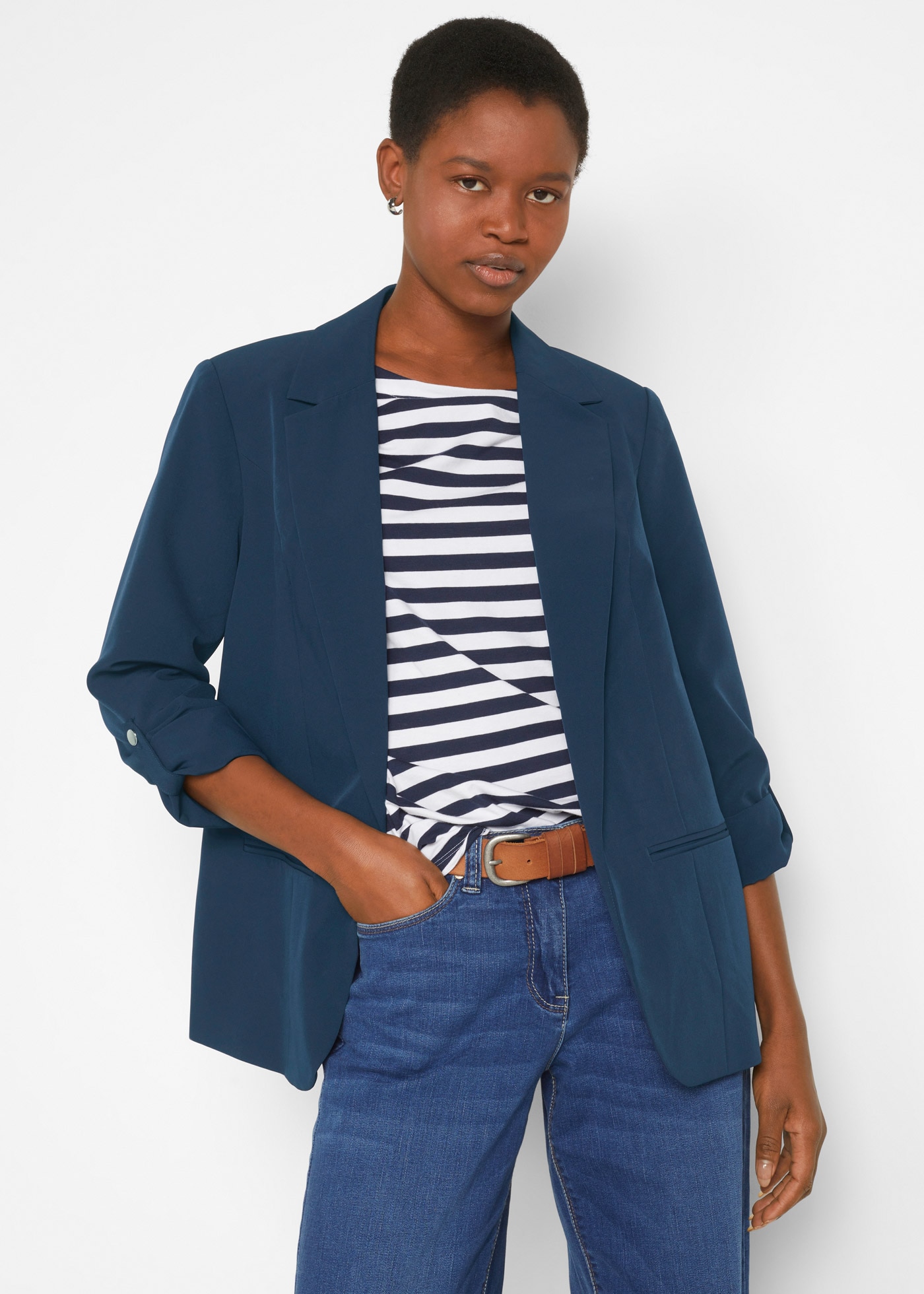 bonprix Jackenblazer »Blazer« mit Reverskragen und längenregulierbar an den Ärmeln