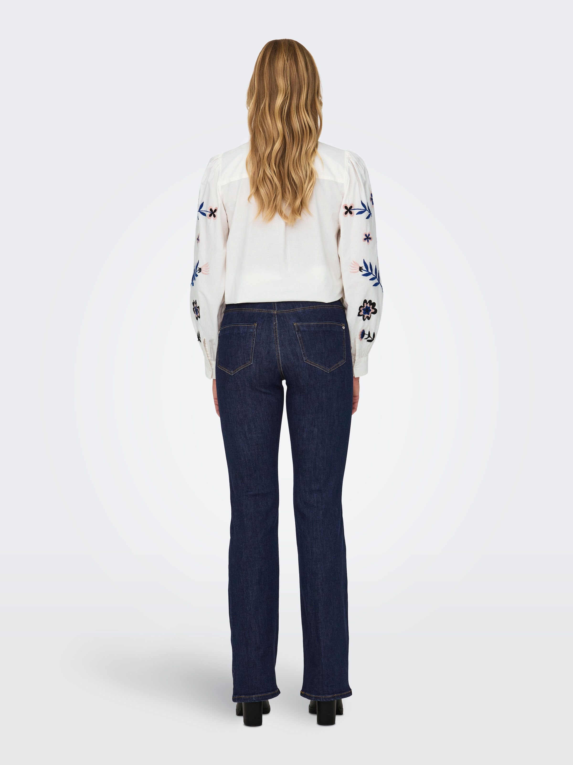 ONLY Bootcut-Jeans »ONLWAUW LIFE HW FLARED RINSE DNM« mit Stretch