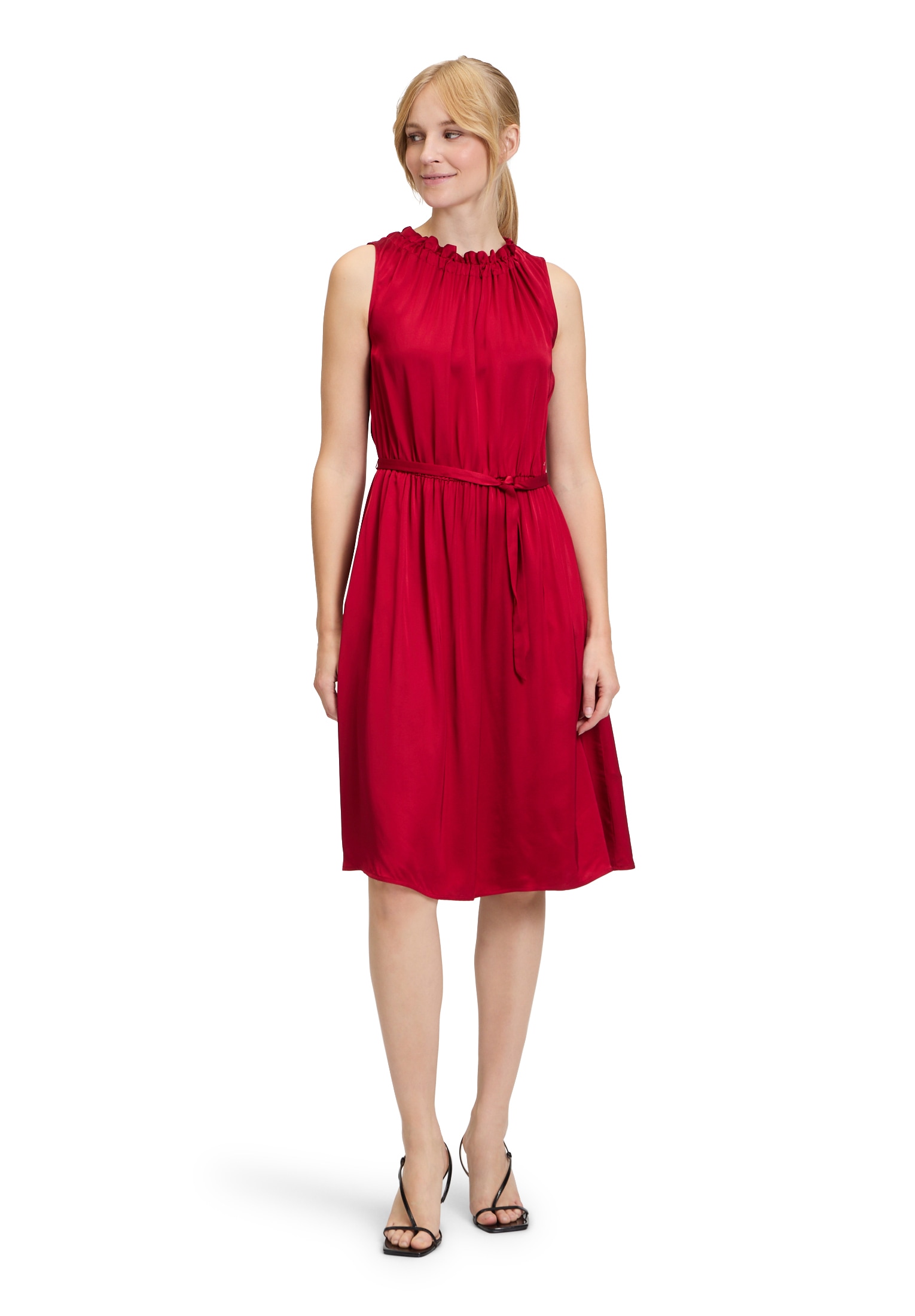 Betty&Co A-Linien-Kleid »Freizeitkleid mit Bindegürtel«