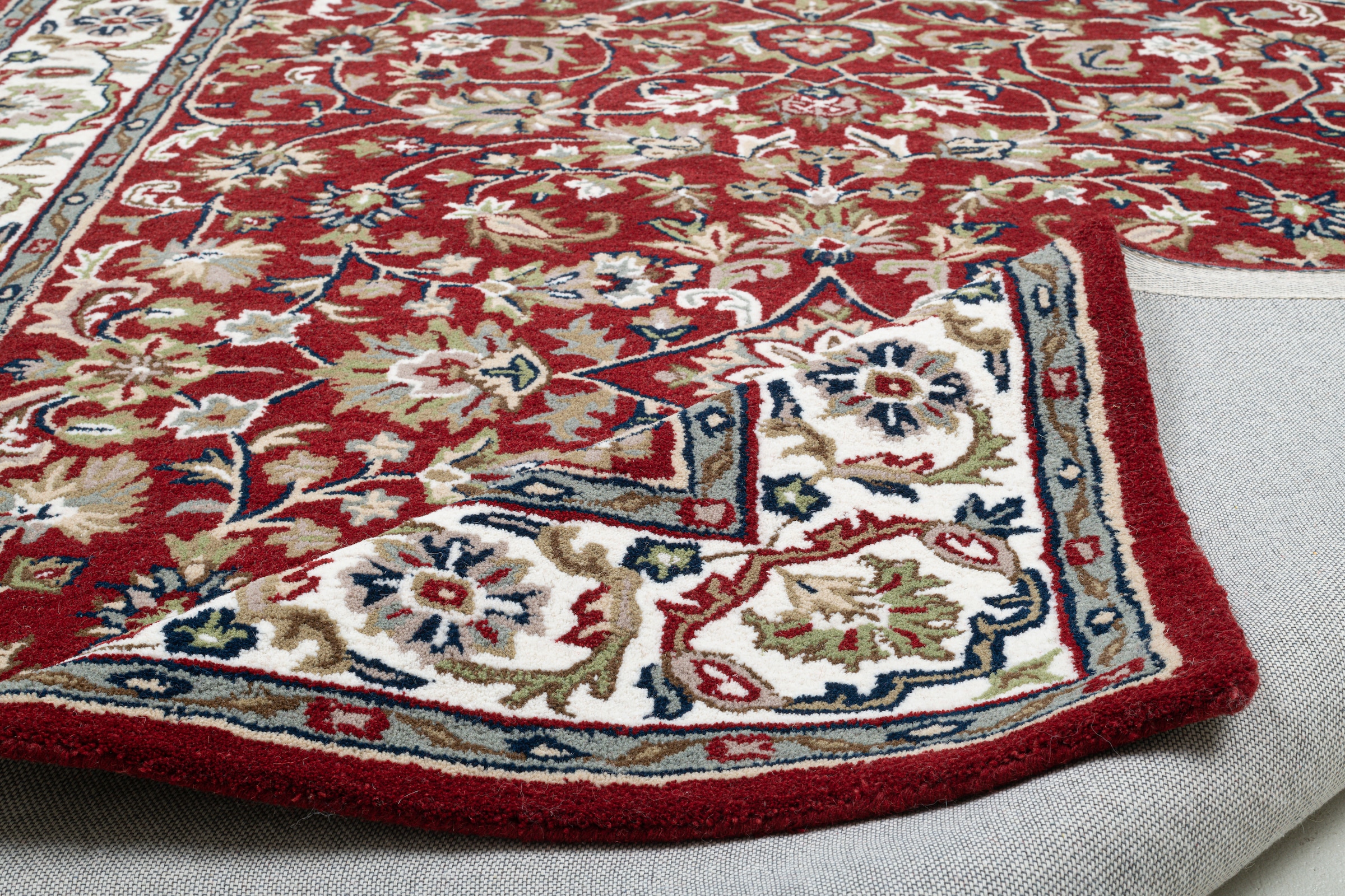 THEKO Wollteppich »Royal Orient Isfahan«, rechteckig, 14 mm Höhe, handgetuftet, Orient-Optik, reine Wolle