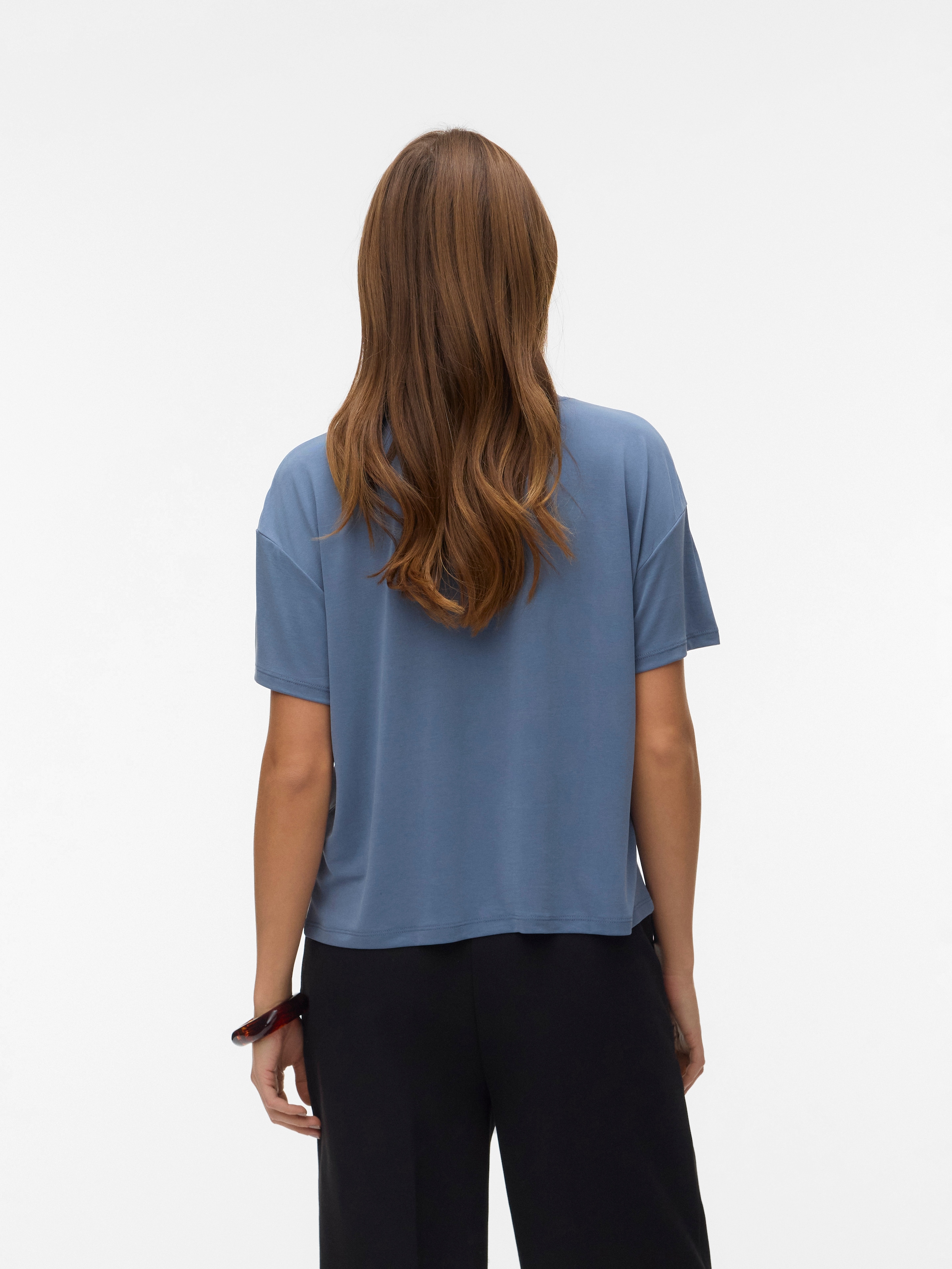 Vero Moda Kurzarmshirt »VMFILLI 2/4 TEE JRS NOOS« Materialmix, relaxed fit