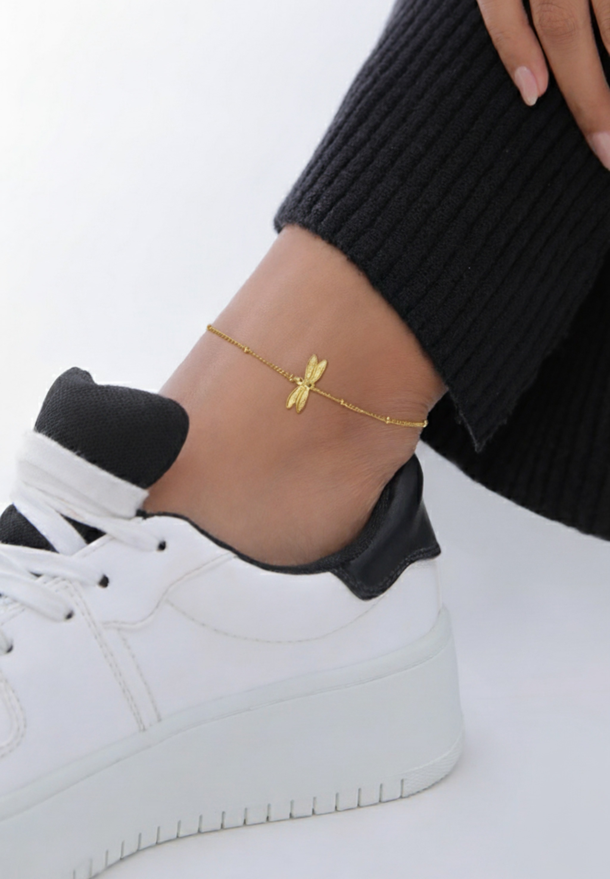 Elli Fußkette »Fußschmuck Libelle 925 Sterling Silber«