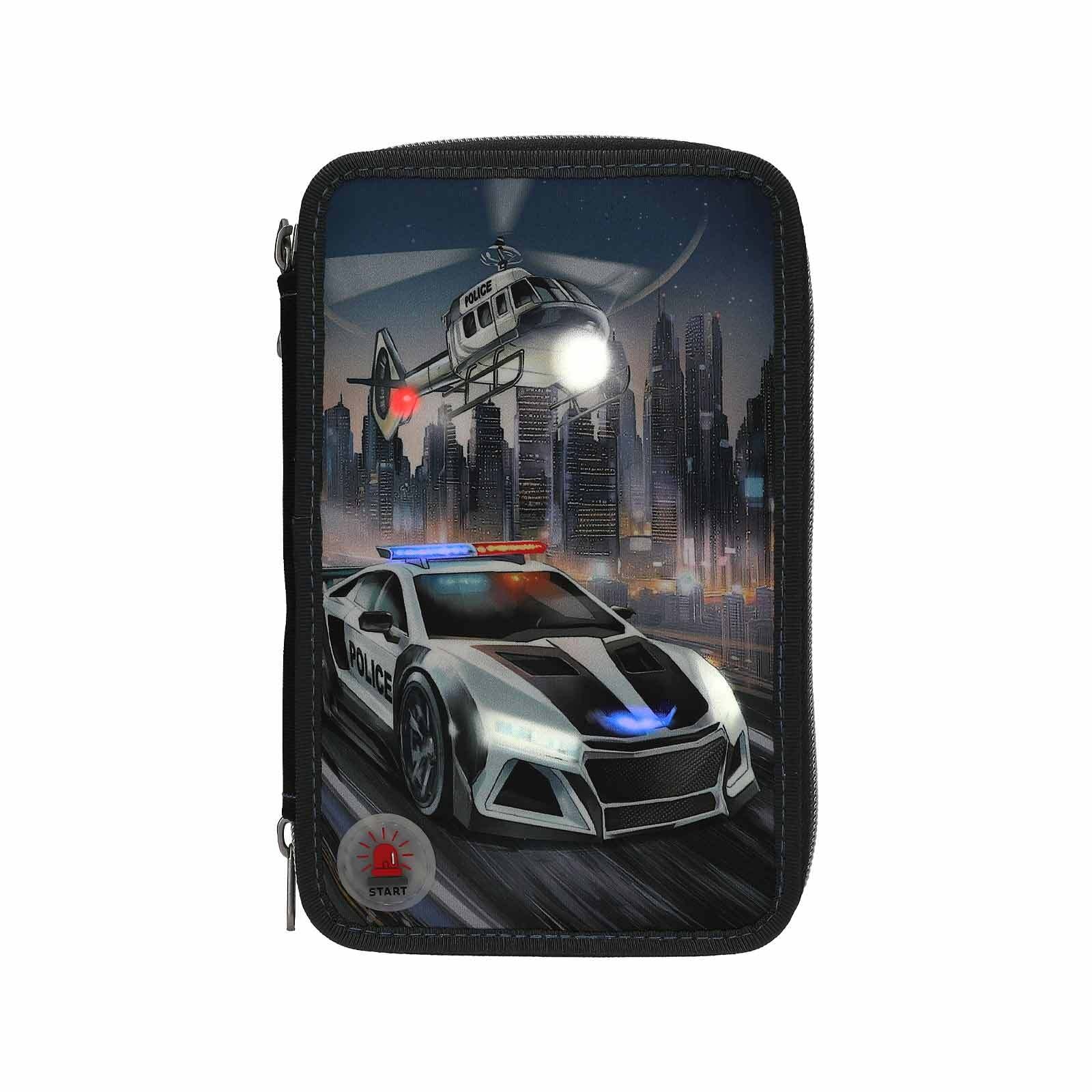 Depesche Buntstift »3-Fach Federtasche LED Monster Cars 7,5 x 13 x 20 cm schwarz-bunt«